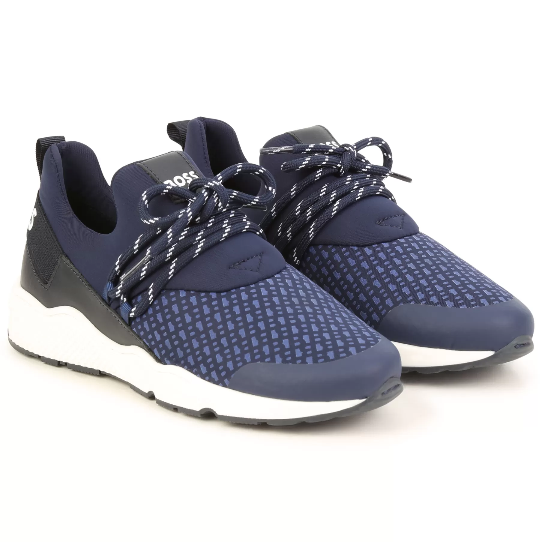 Garçon BOSS Baskets A Lacets Avec Cuir