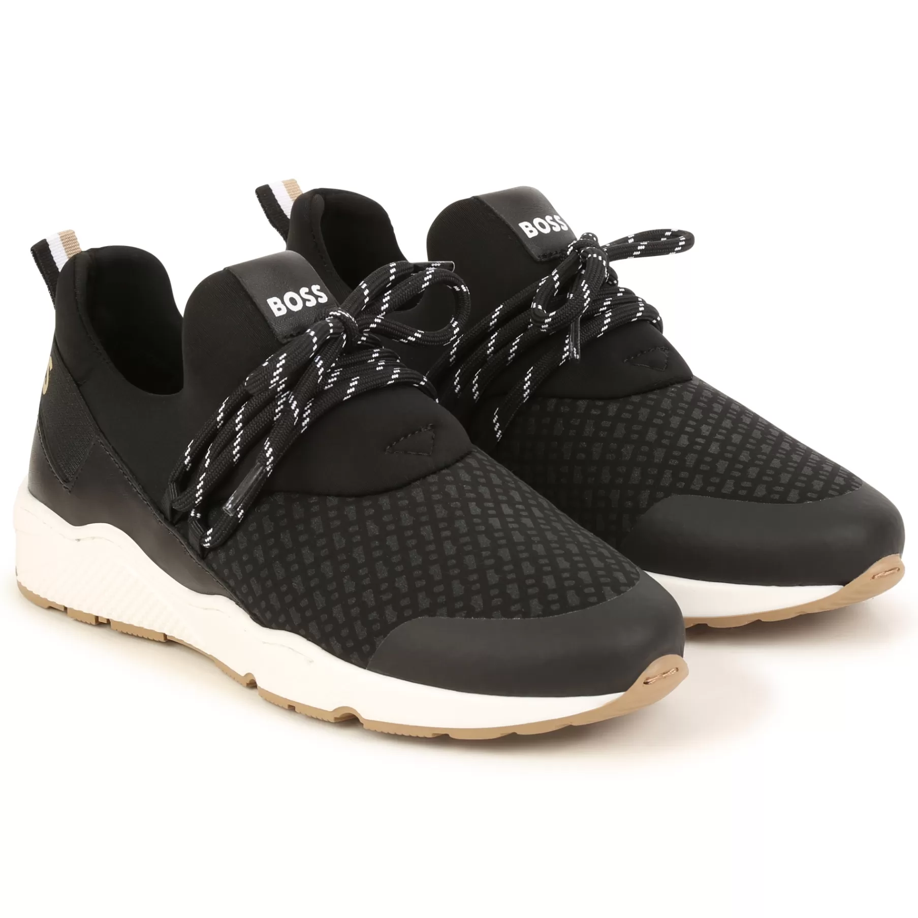 Garçon BOSS Baskets A Lacets Avec Cuir