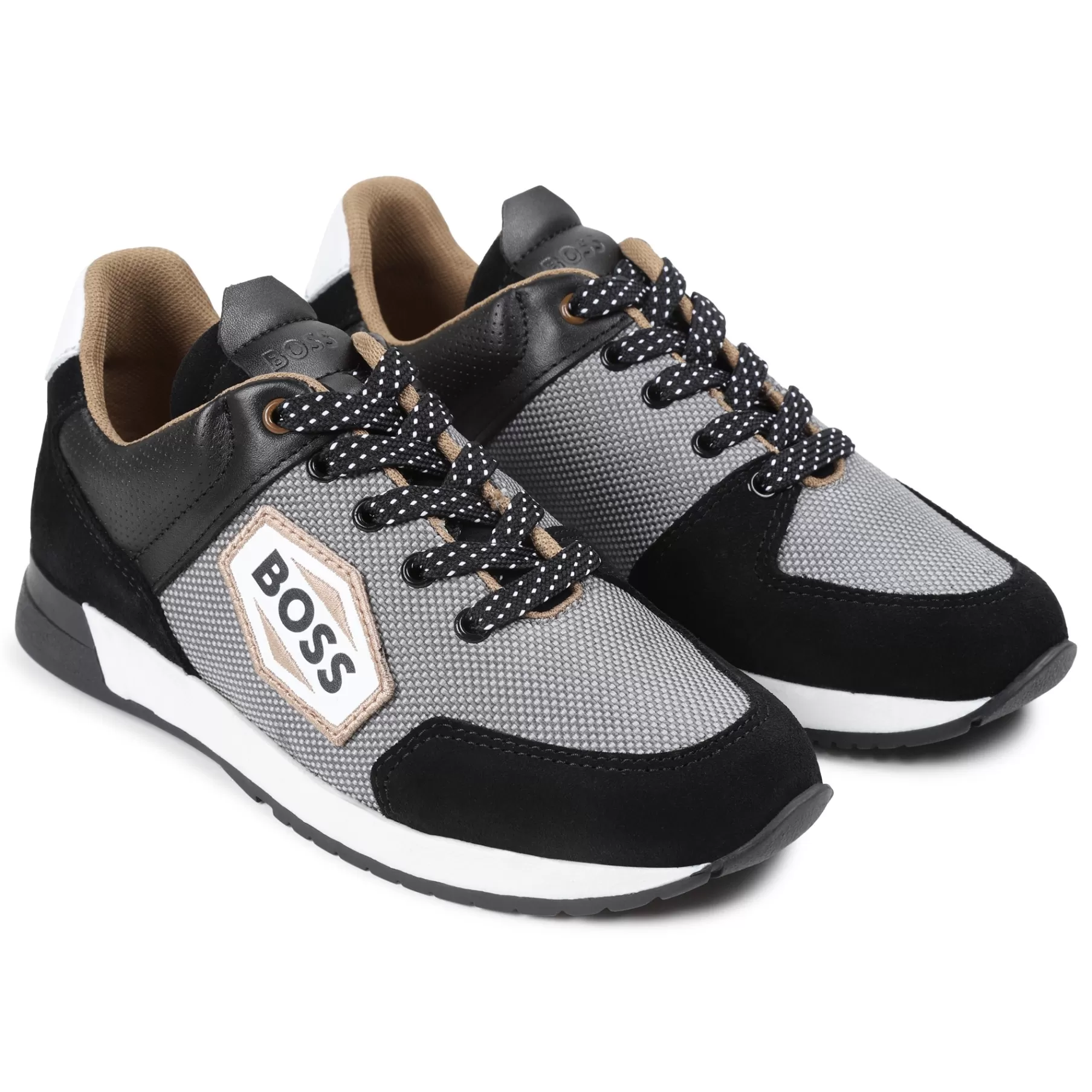 Garçon BOSS Baskets A Lacets Bi-Matieres