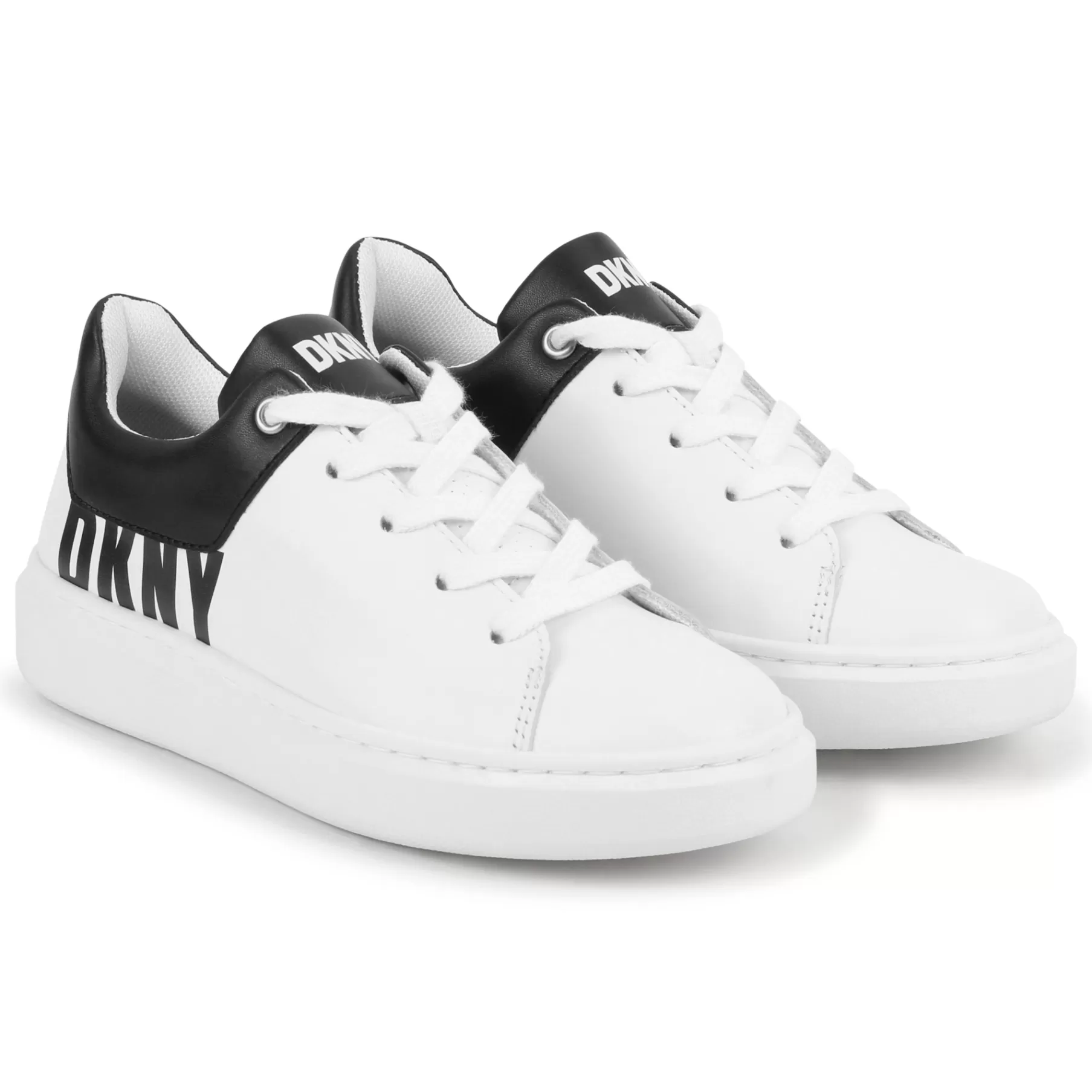 Garçon DKNY Baskets A Lacets En Cuir