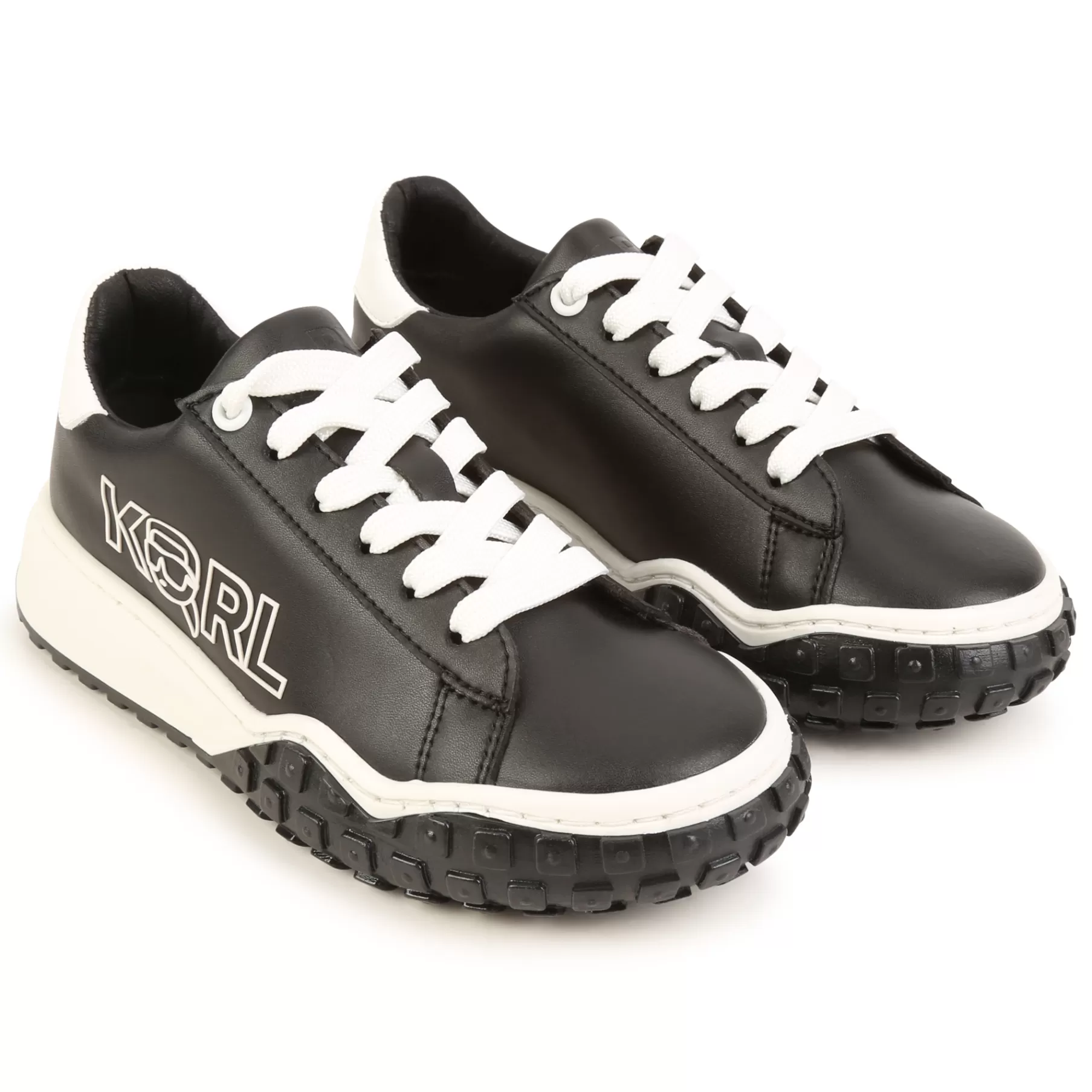 Garçon KARL LAGERFELD KIDS Baskets A Lacets En Cuir