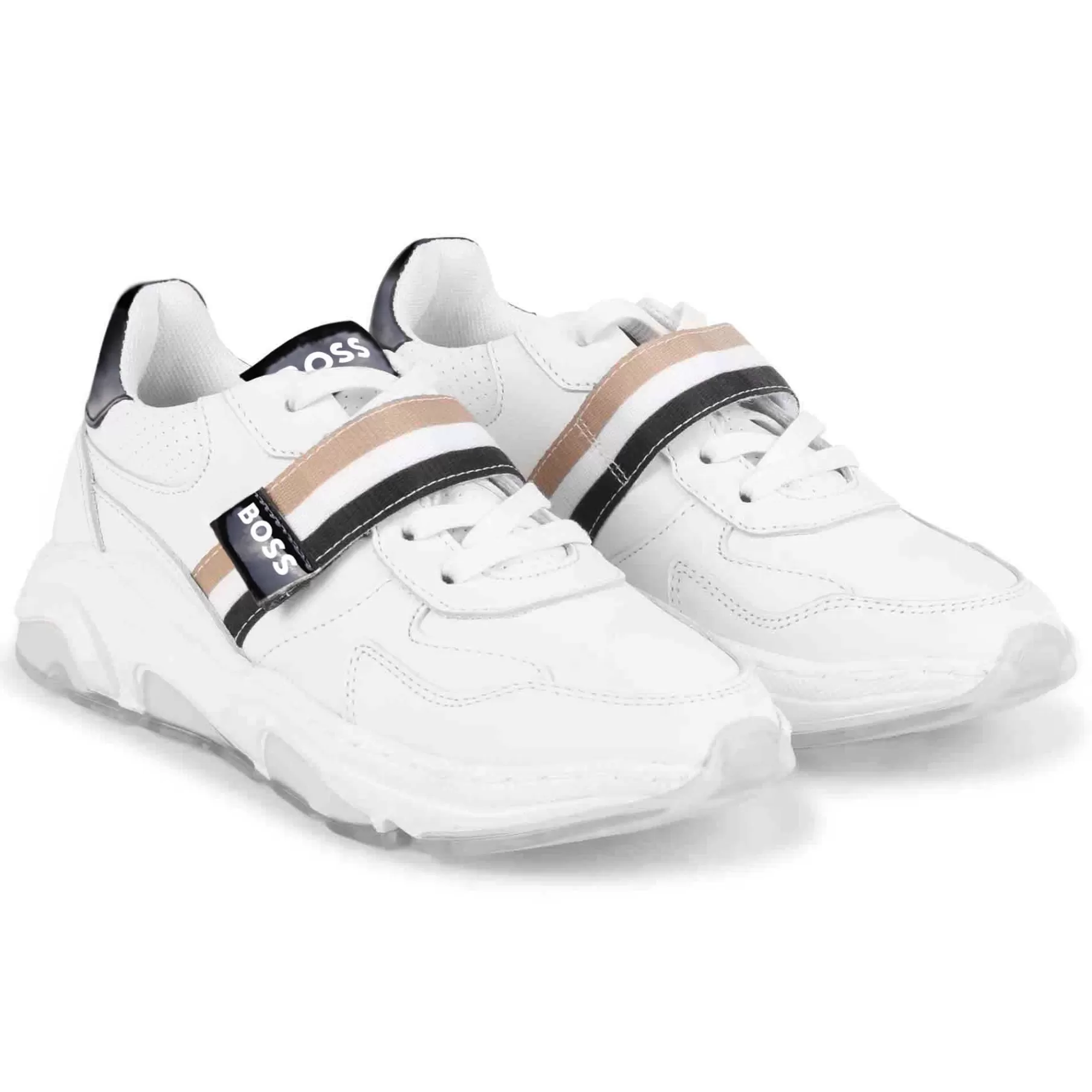 Fille BOSS Baskets A Scratch En Cuir