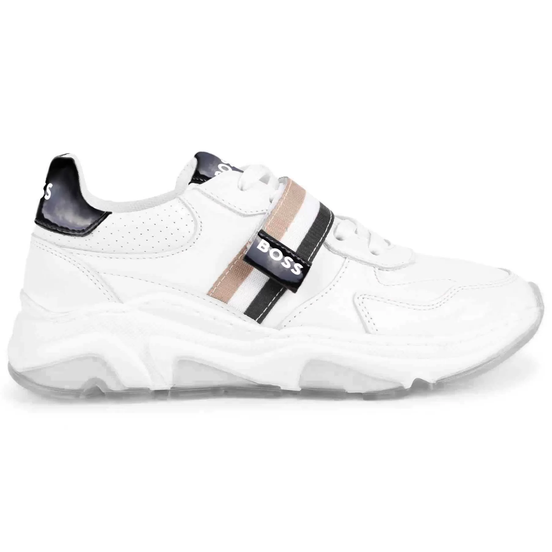 Fille BOSS Baskets A Scratch En Cuir
