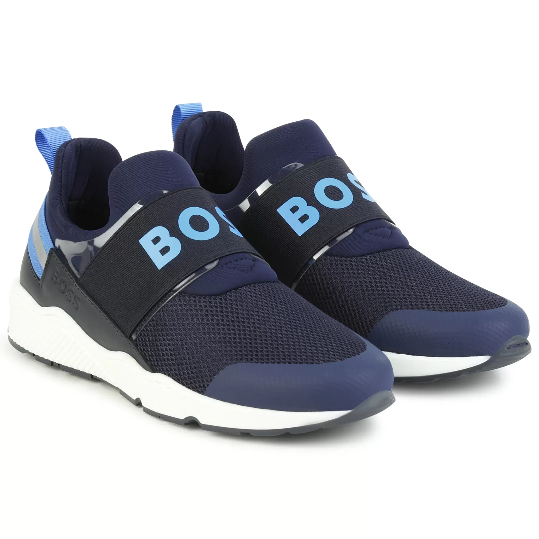 Garçon BOSS Baskets Avec Cuir Et Elastique