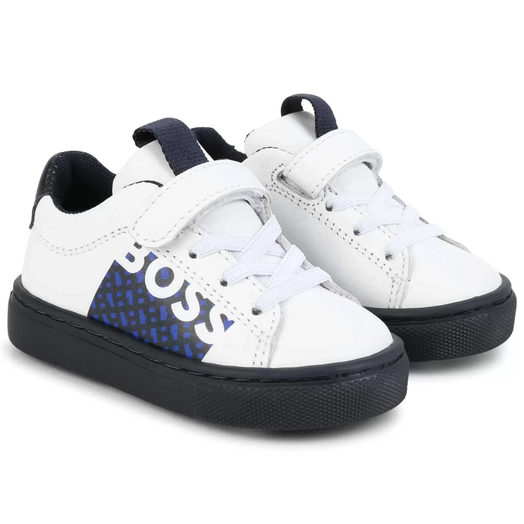 Garçon BOSS Baskets Cuir Scratch Et Lacets