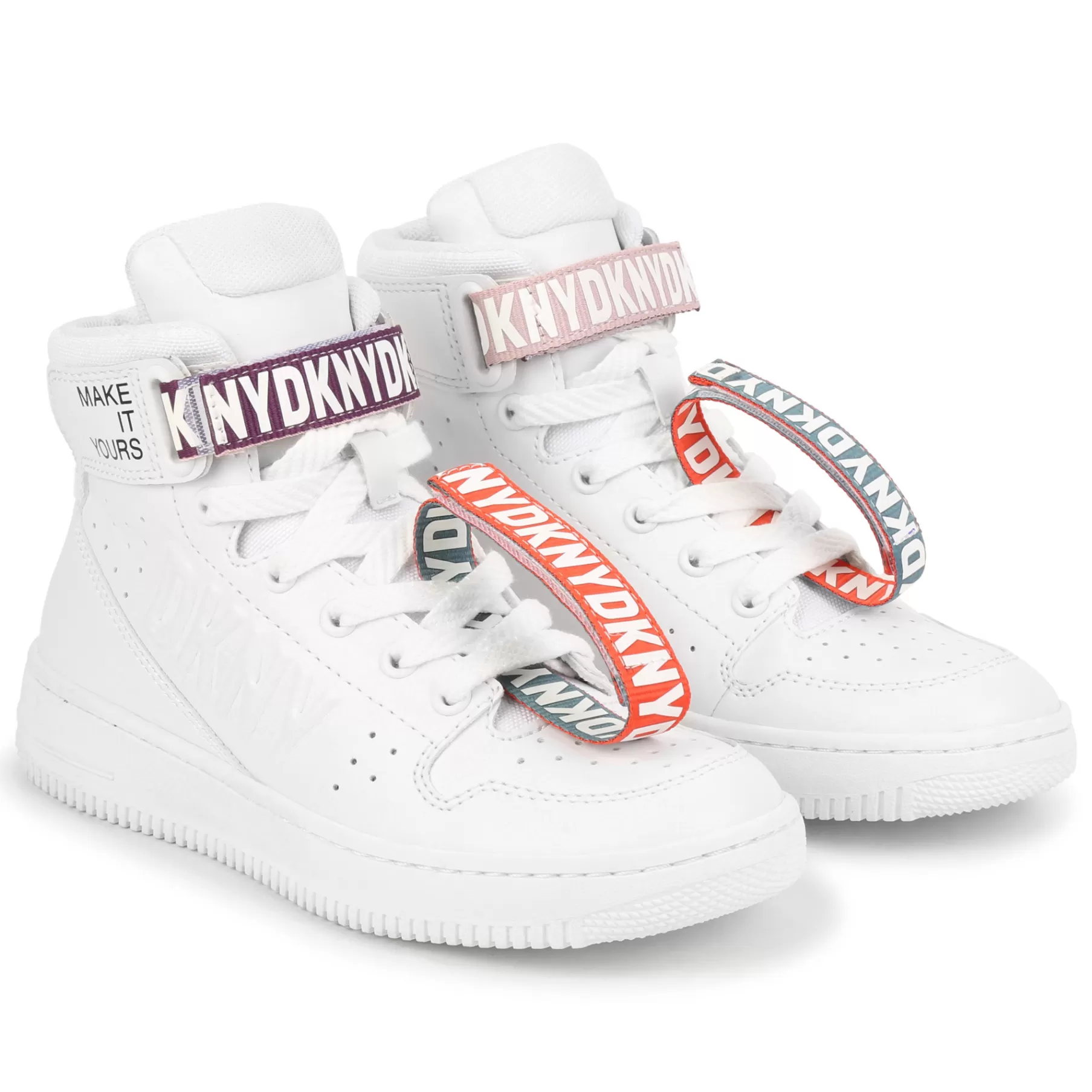Garçon DKNY Baskets En Cuir A Lacets