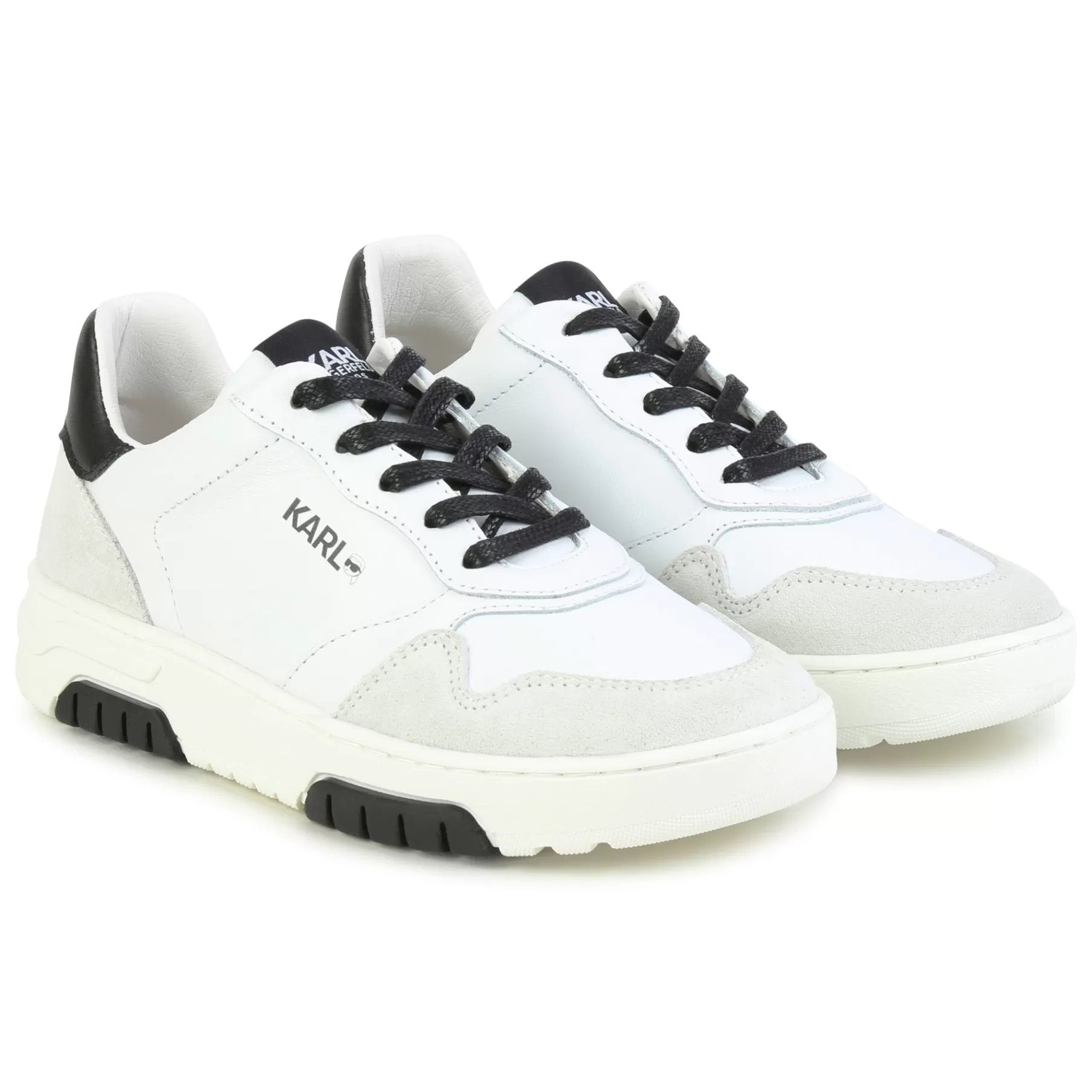 Garçon KARL LAGERFELD KIDS Baskets En Cuir A Lacets