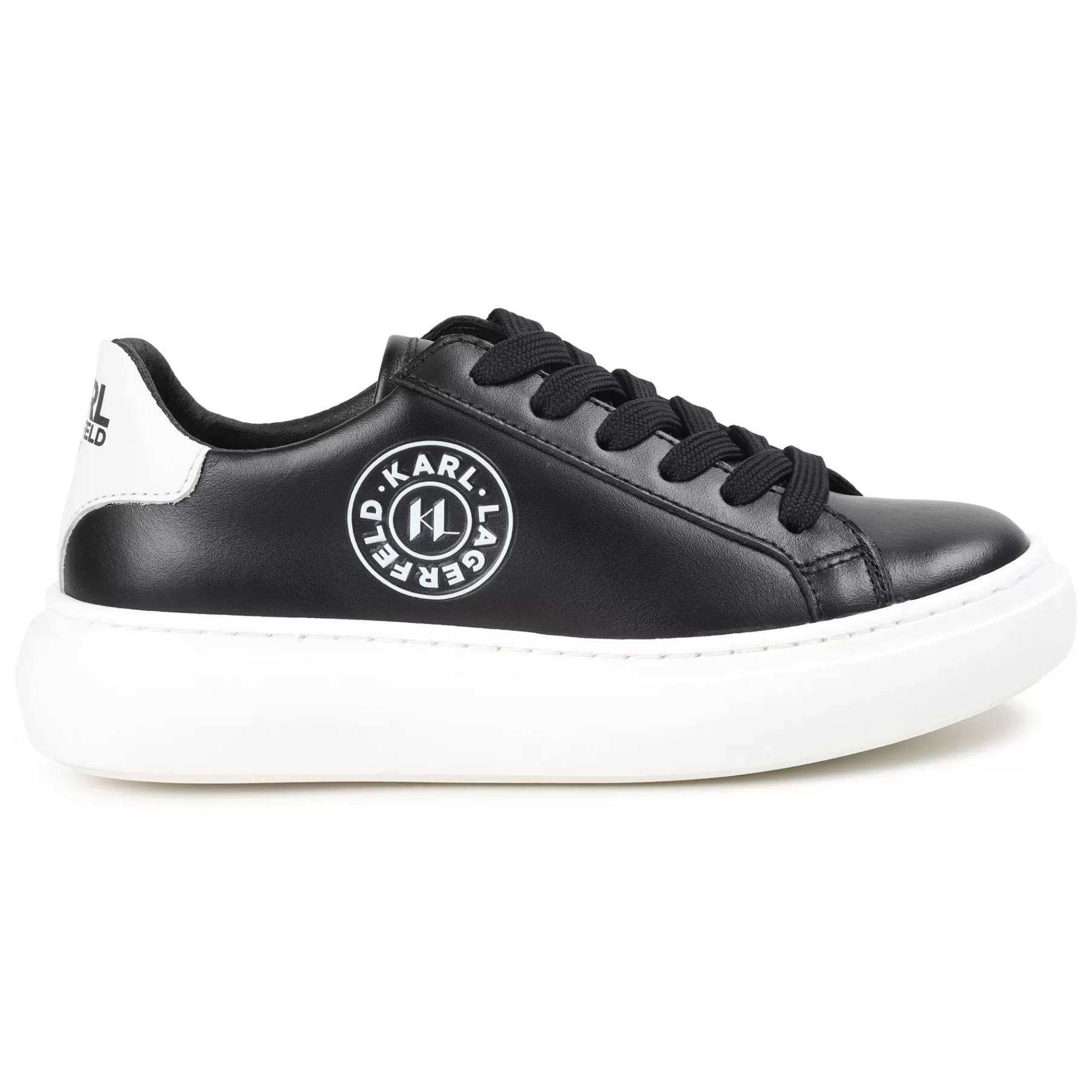 Garçon KARL LAGERFELD KIDS Baskets En Cuir A Lacets