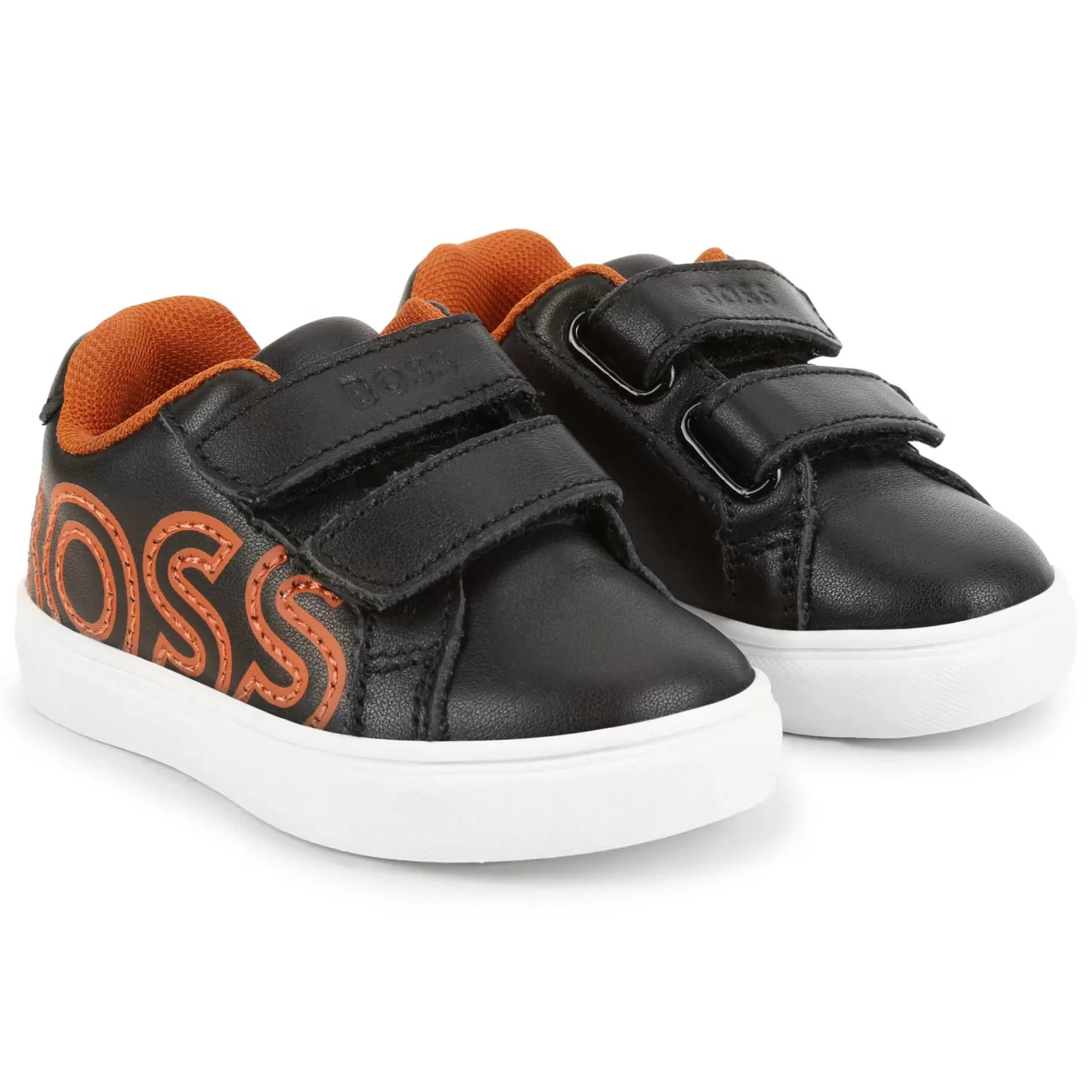 Garçon BOSS Baskets En Cuir A Scratchs