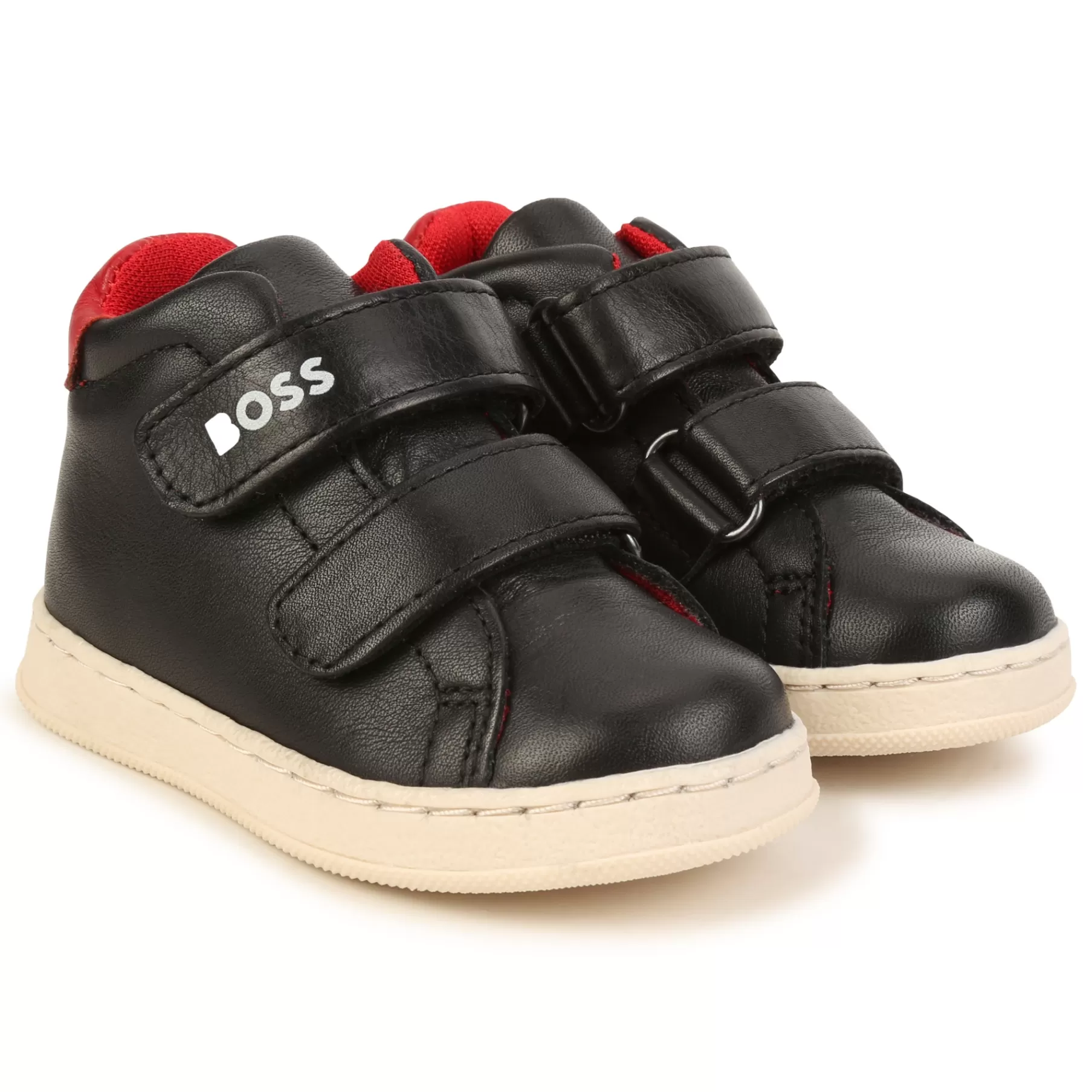 Garçon BOSS Baskets En Cuir A Scratchs