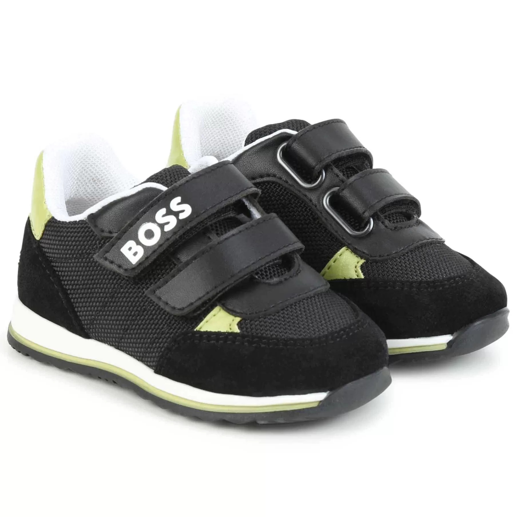 Garçon BOSS Baskets En Cuir A Scratchs