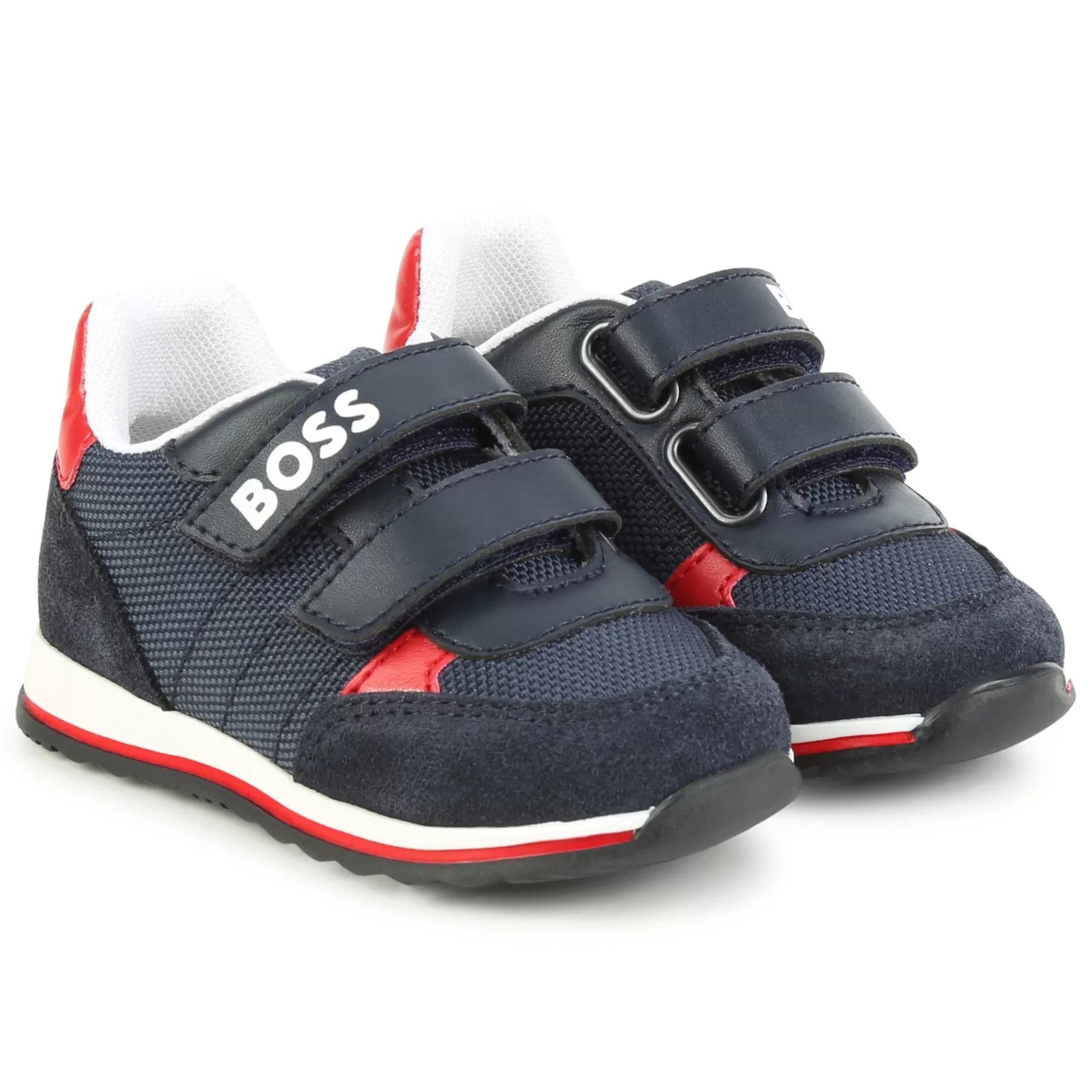 Garçon BOSS Baskets En Cuir A Scratchs