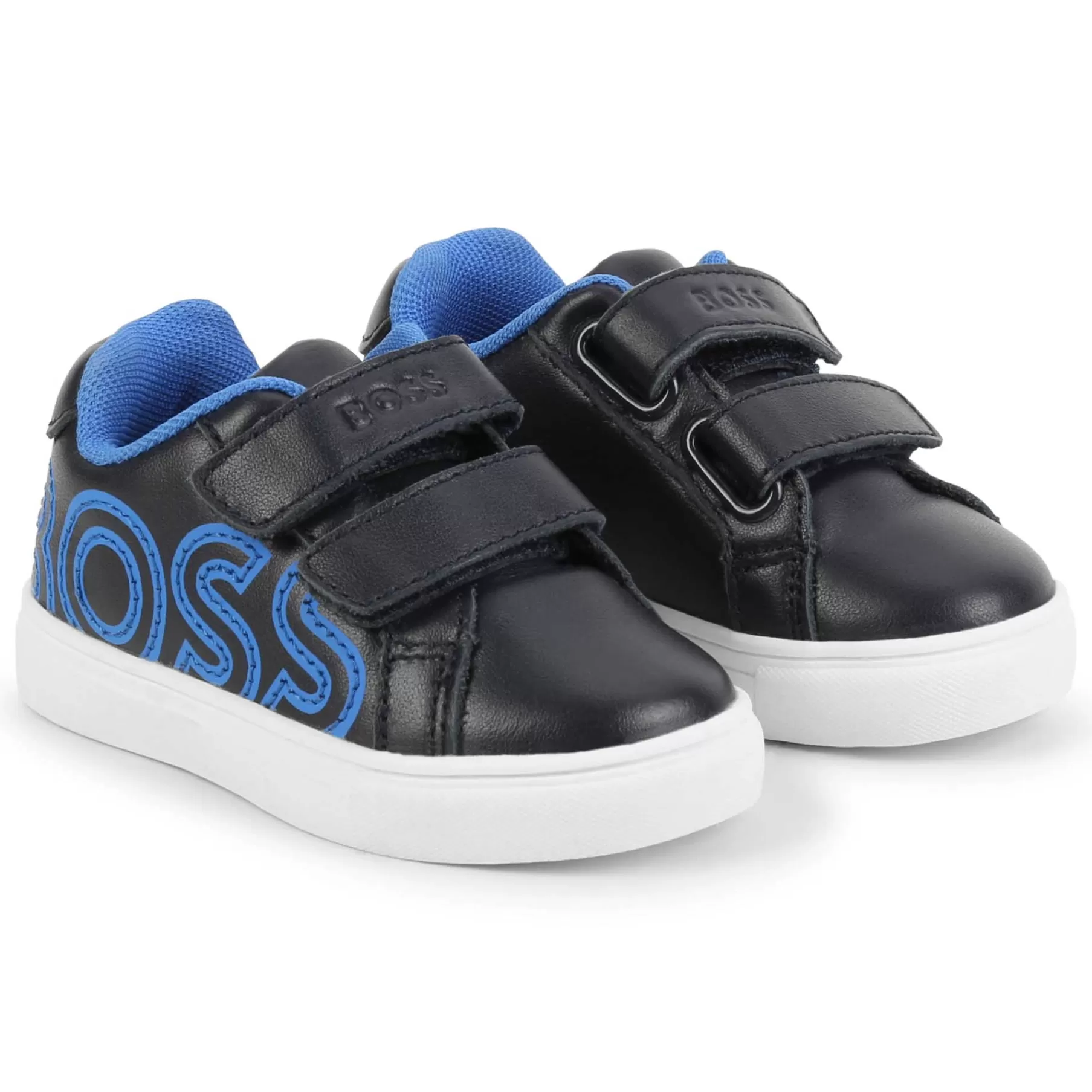 Garçon BOSS Baskets En Cuir A Scratchs