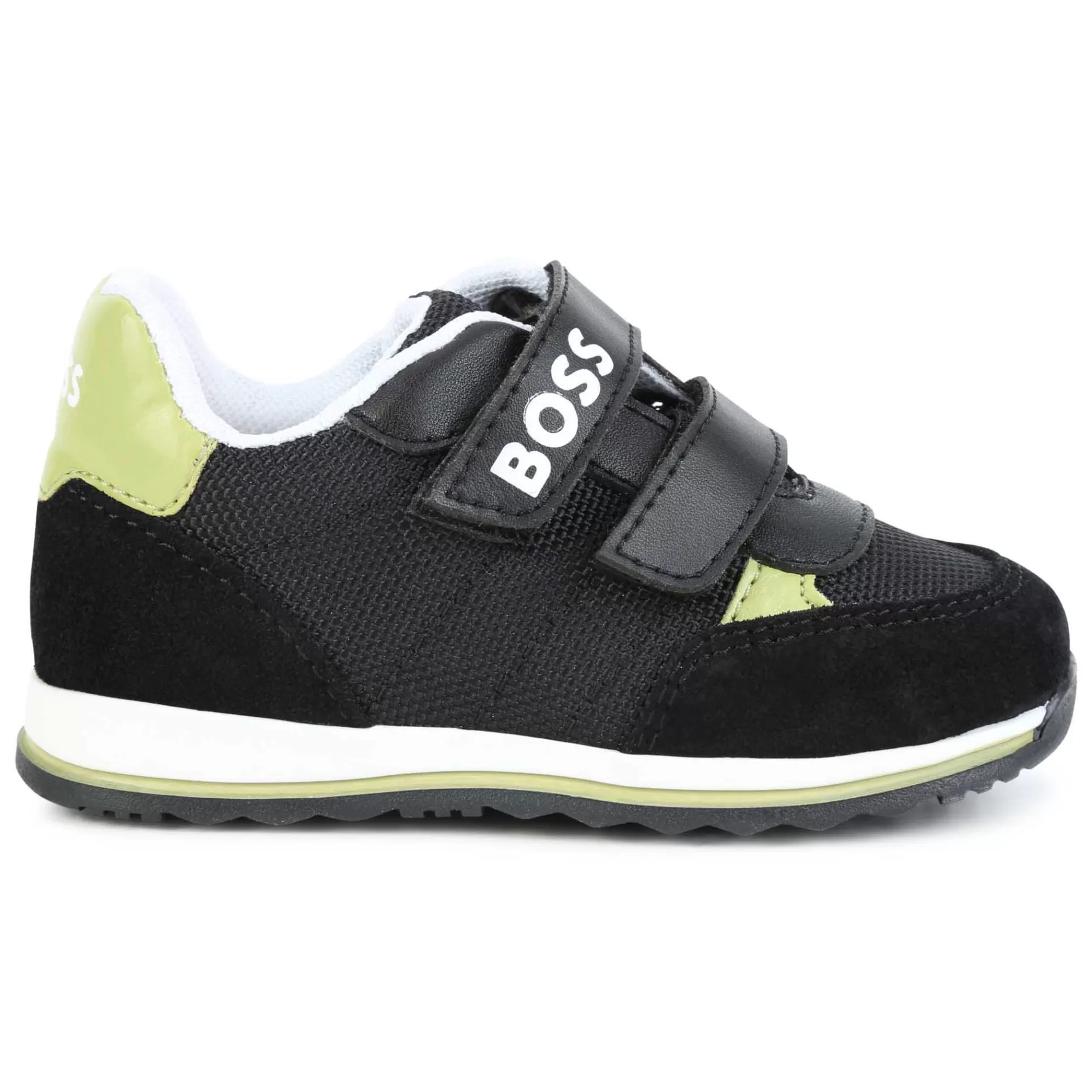 Garçon BOSS Baskets En Cuir A Scratchs