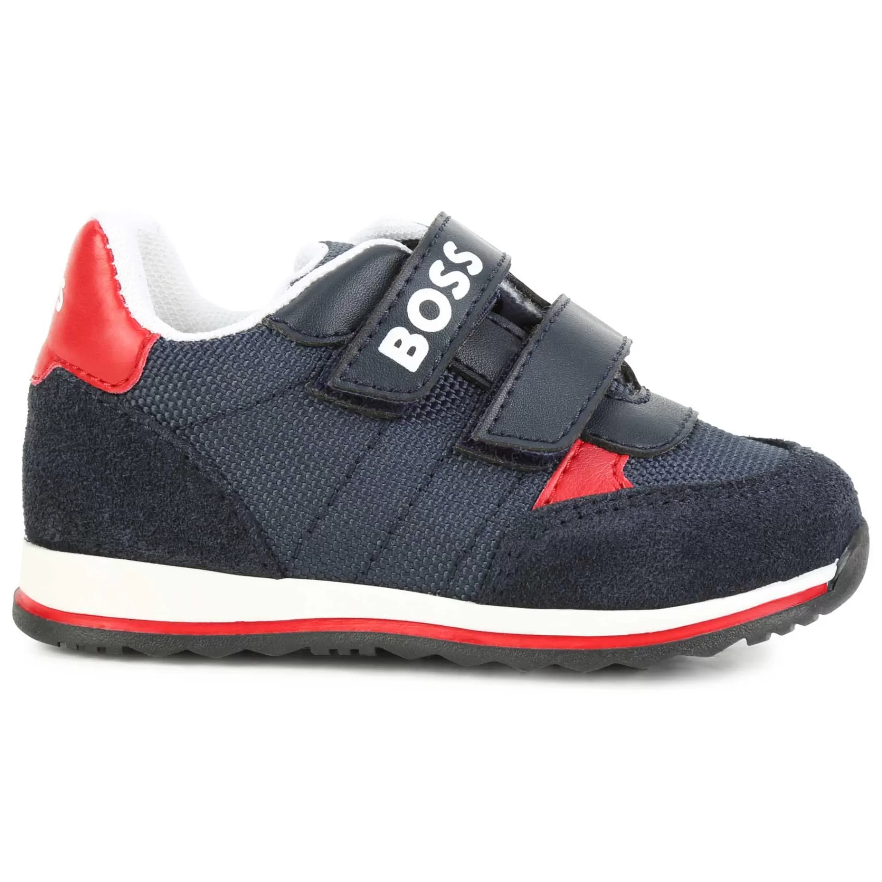 Garçon BOSS Baskets En Cuir A Scratchs
