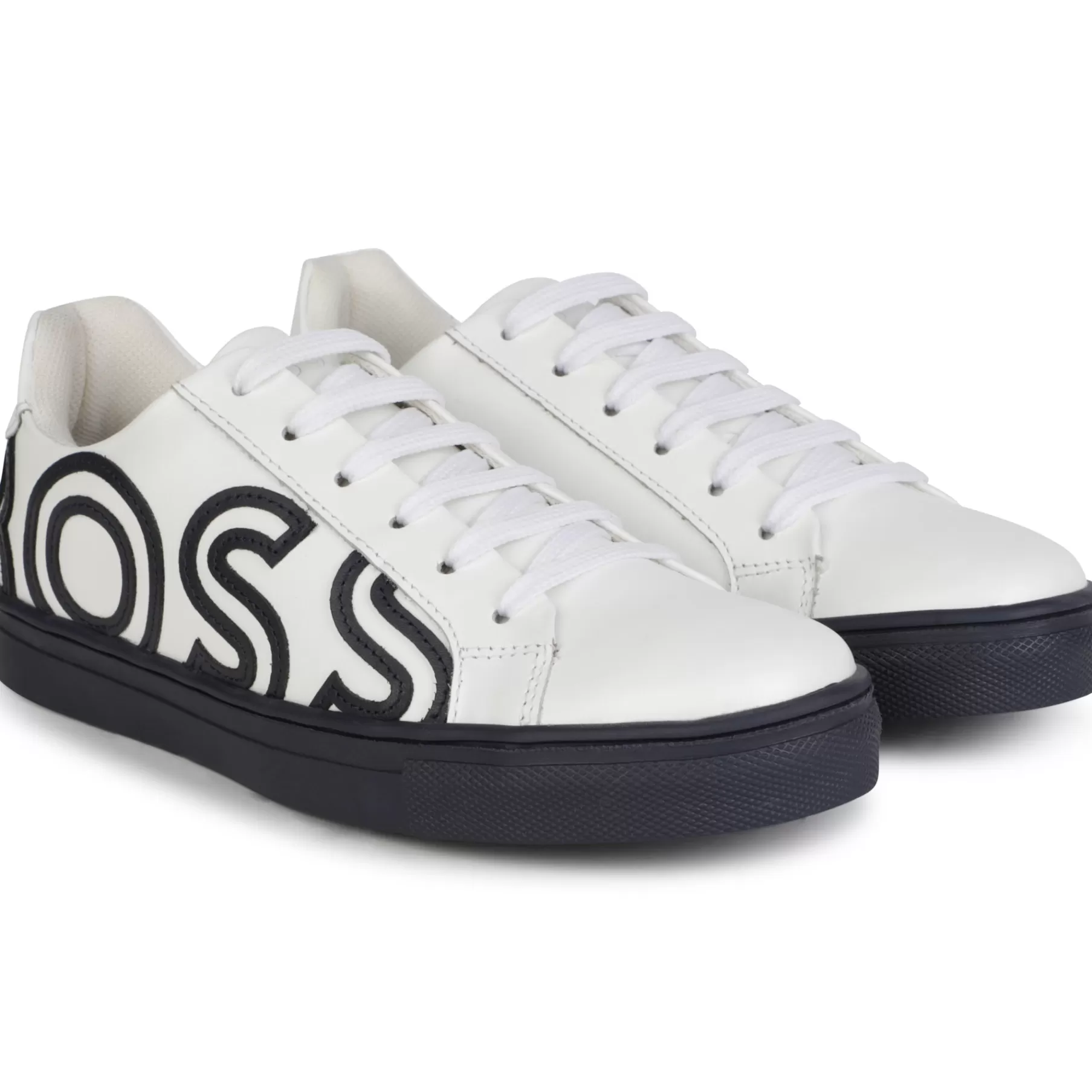 Garçon BOSS Baskets Lacees En Cuir
