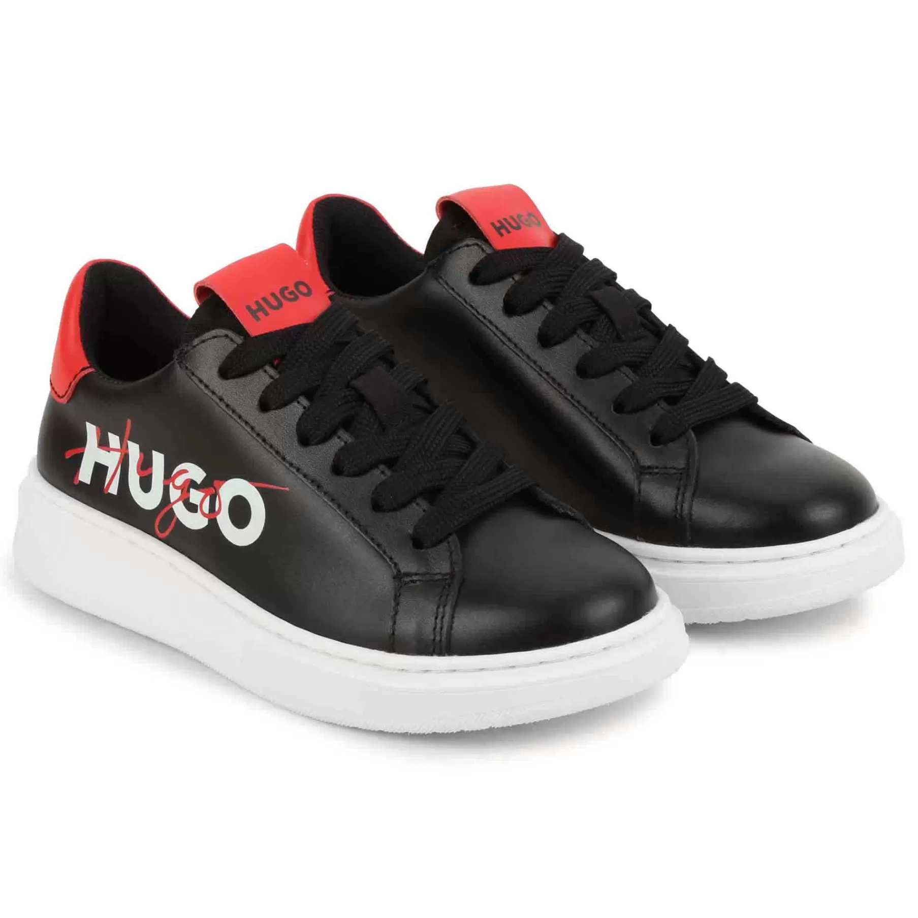 Garçon HUGO Baskets Lacees En Cuir