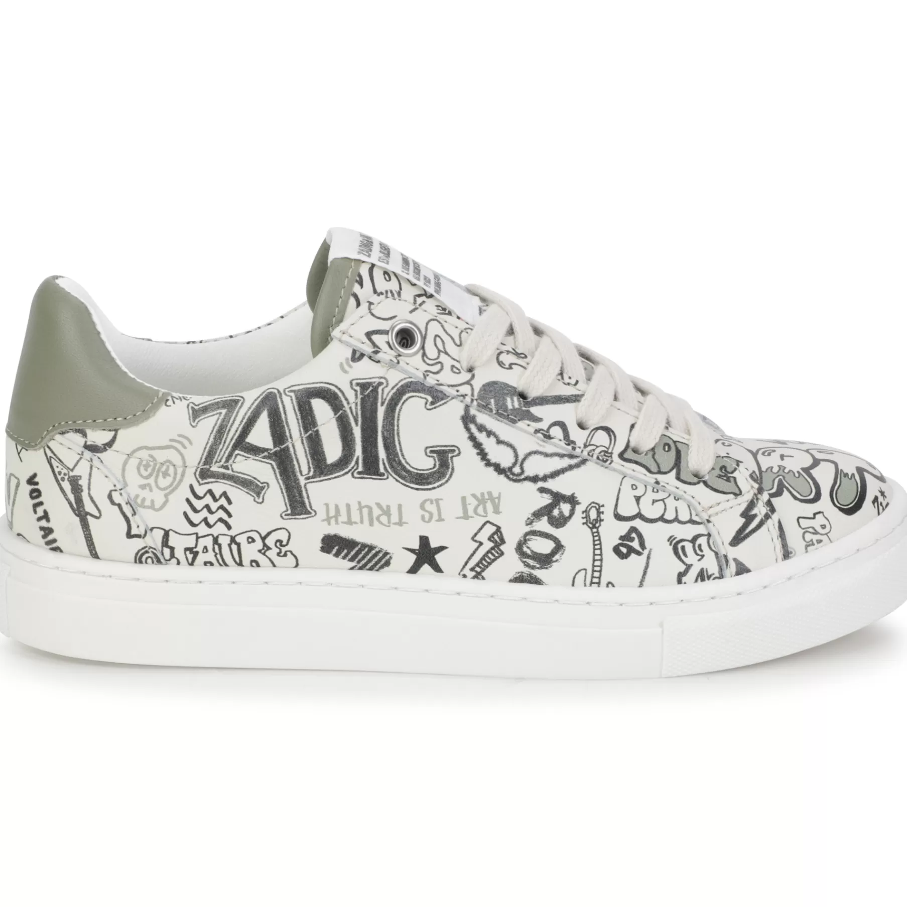 Garçon ZADIG & VOLTAIRE Baskets Lacees En Cuir Imprime