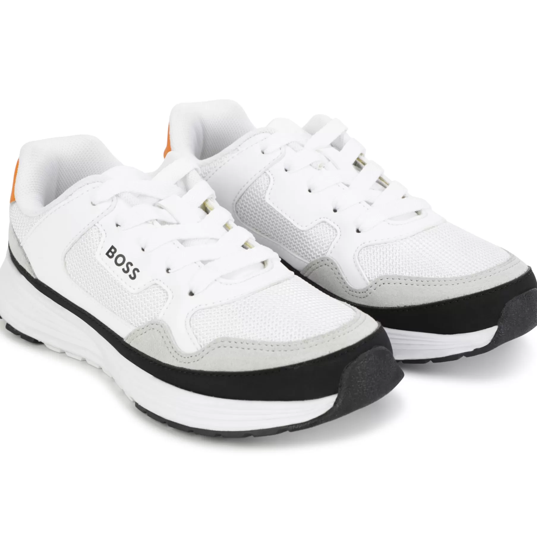 Garçon BOSS Baskets Lacees Multi-Texturees