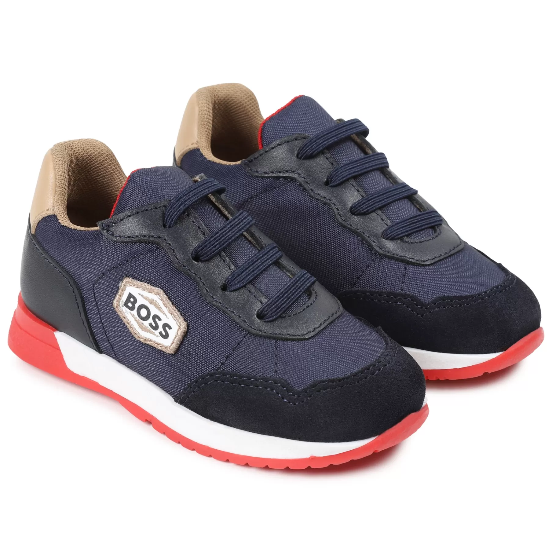Garçon BOSS Baskets Lacees Multi-Texturees