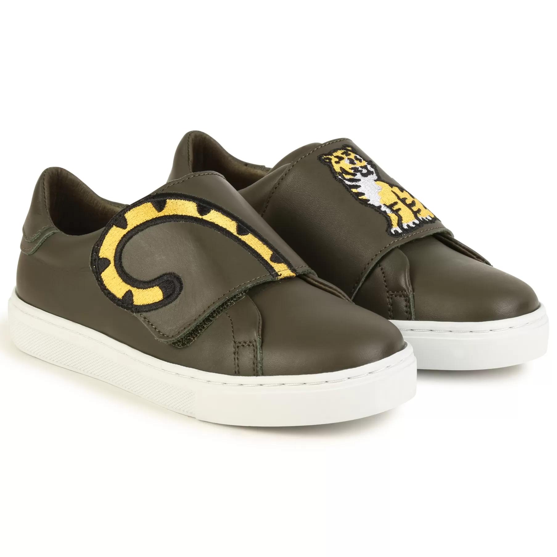Fille KENZO KIDS Baskets Scratchees Cuir Brode