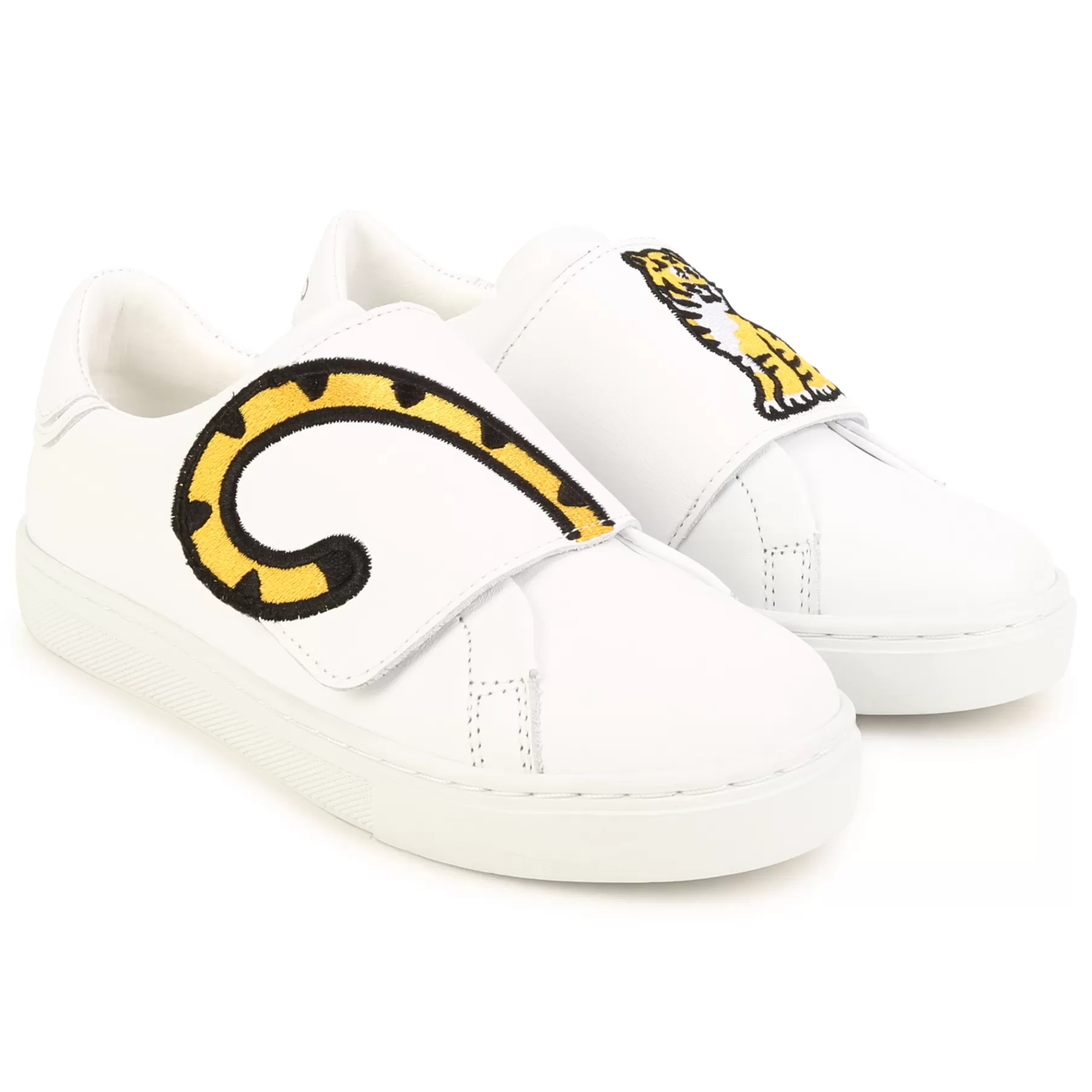 Fille KENZO KIDS Baskets Scratchees Cuir Brode