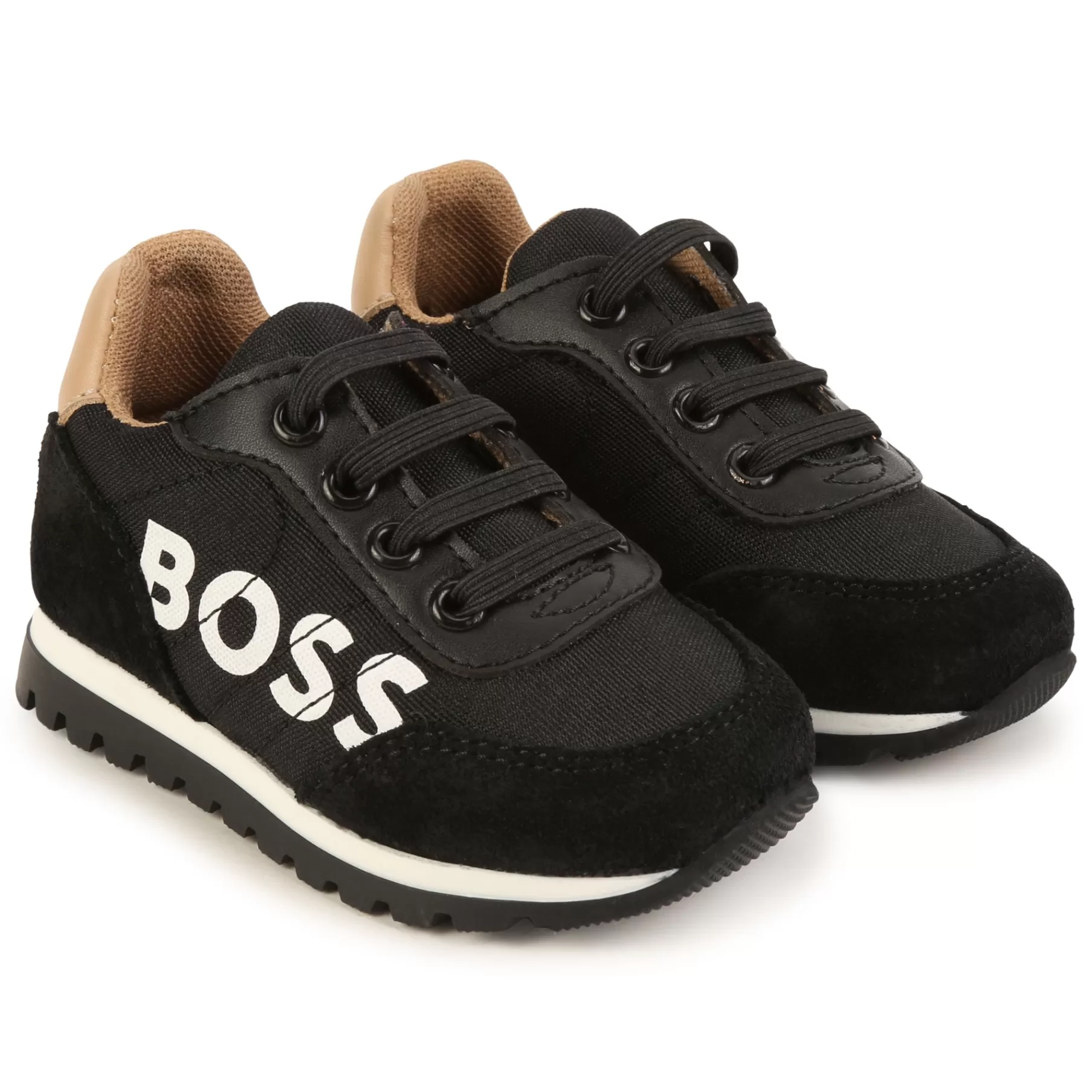 Garçon BOSS Baskets Toile Et Cuir A Lacets