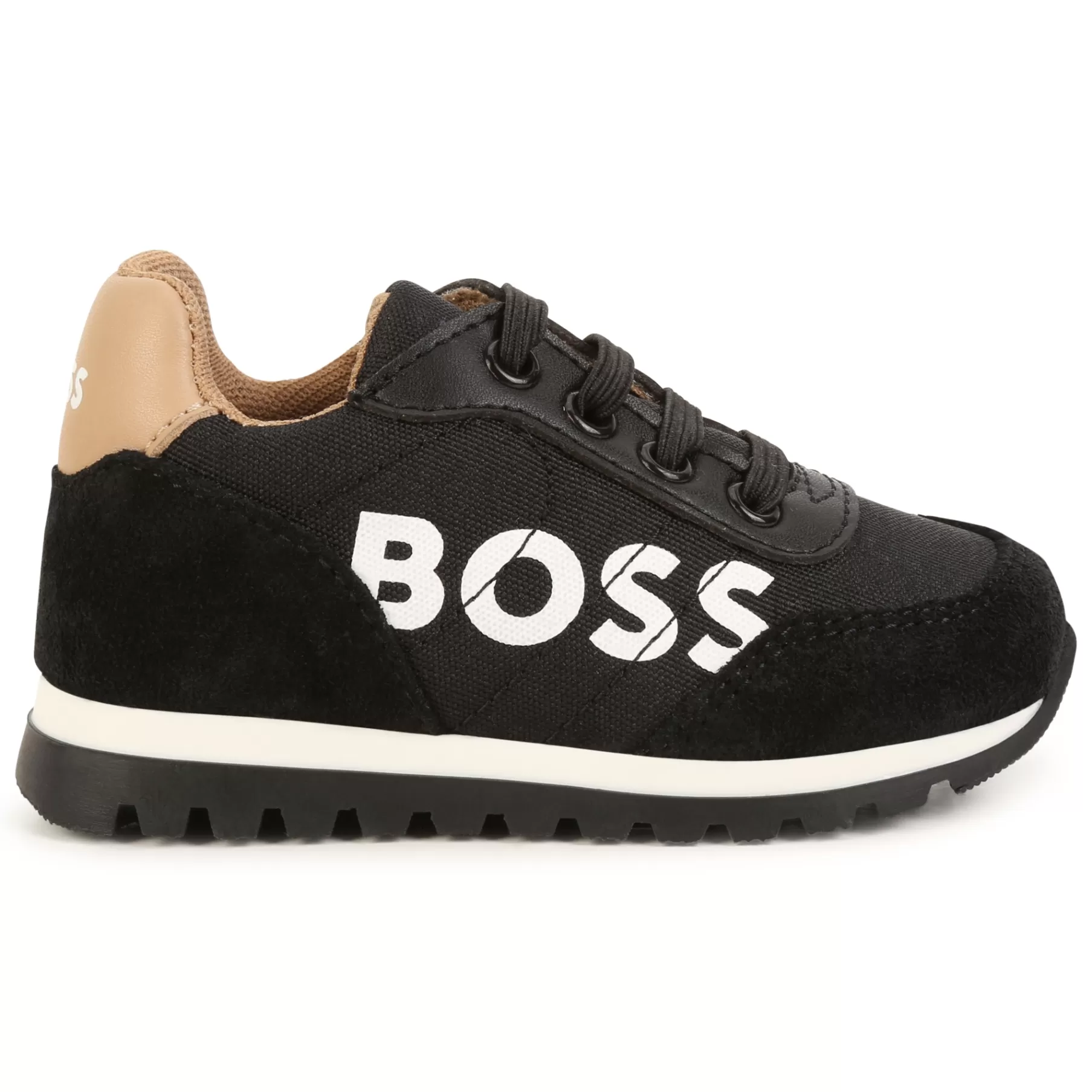 Garçon BOSS Baskets Toile Et Cuir A Lacets