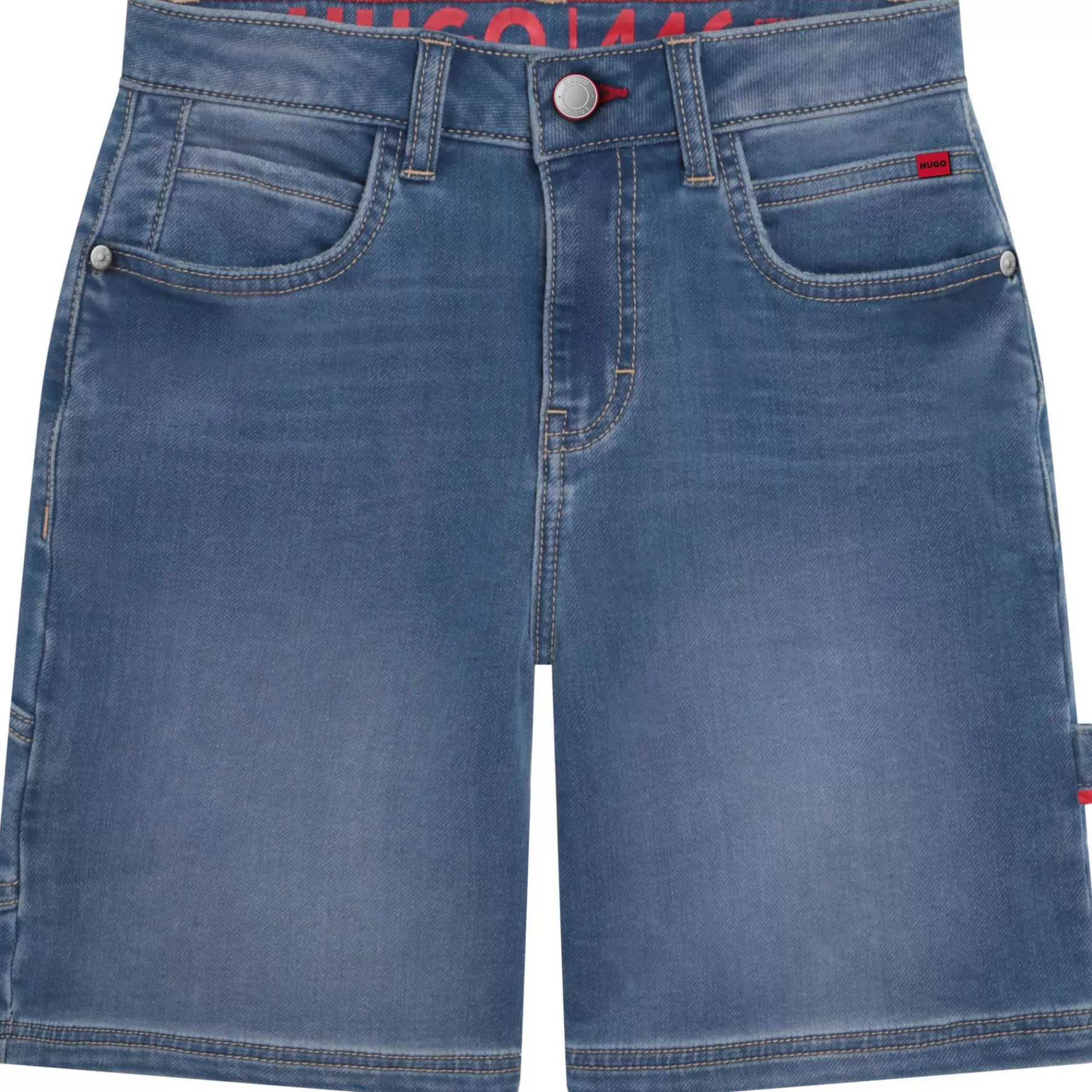 Garçon HUGO Bermuda En Jean Effet Molleton