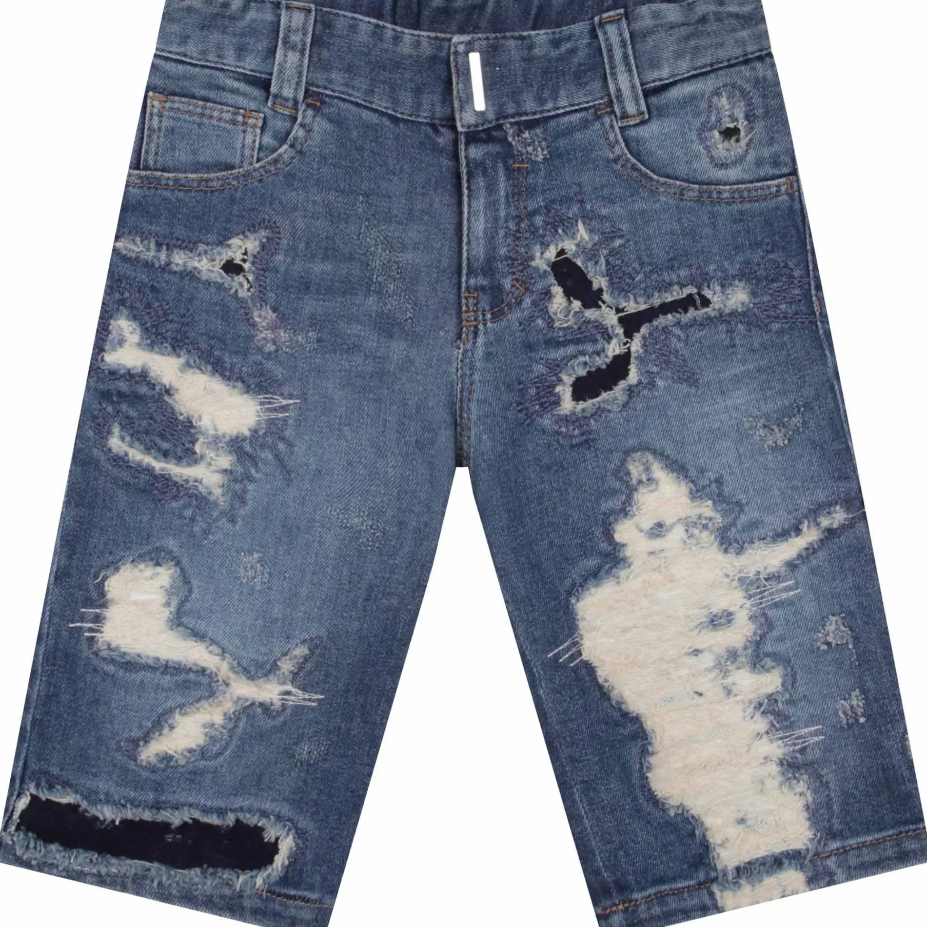 Garçon GIVENCHY Bermuda En Jean Finition Usee