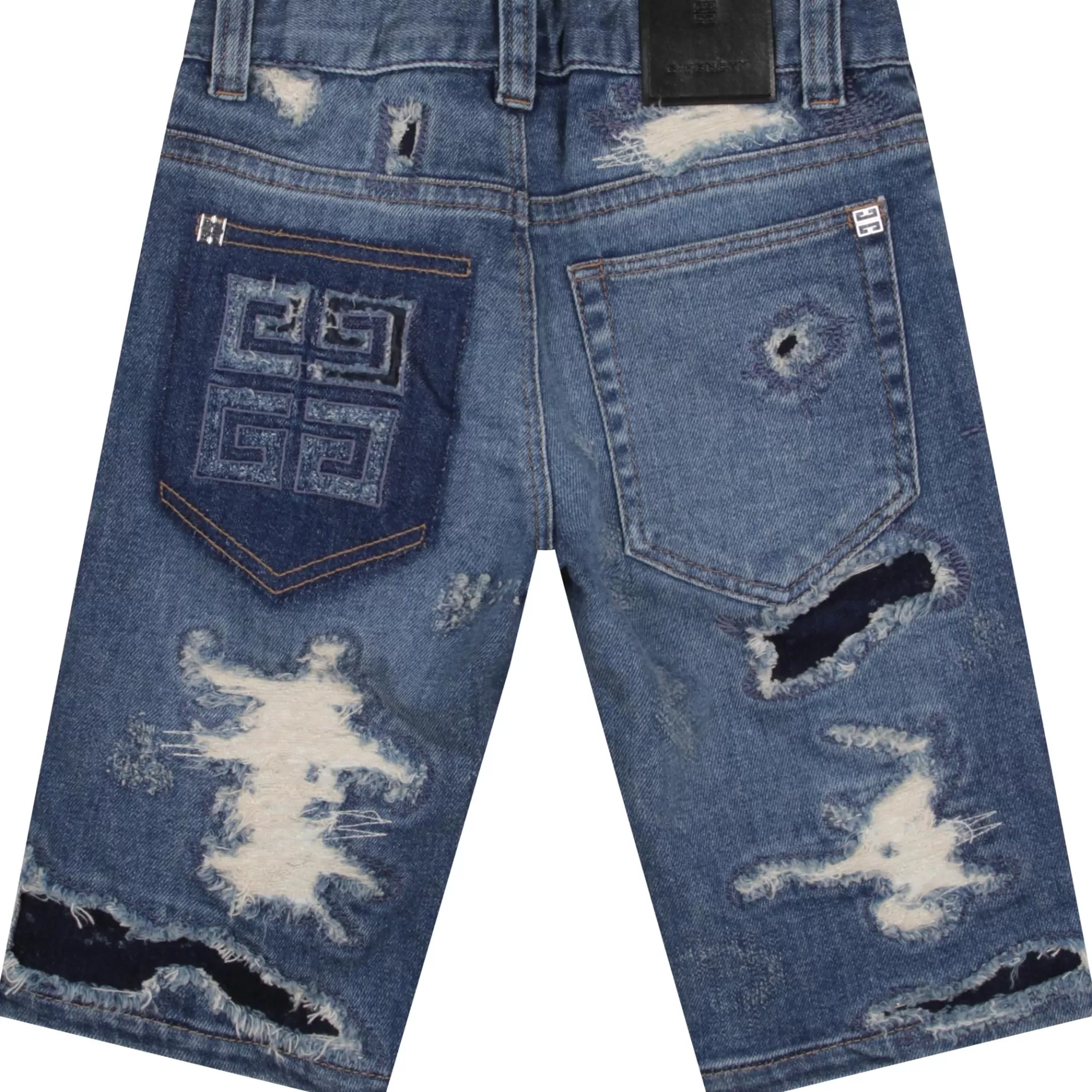 Garçon GIVENCHY Bermuda En Jean Finition Usee