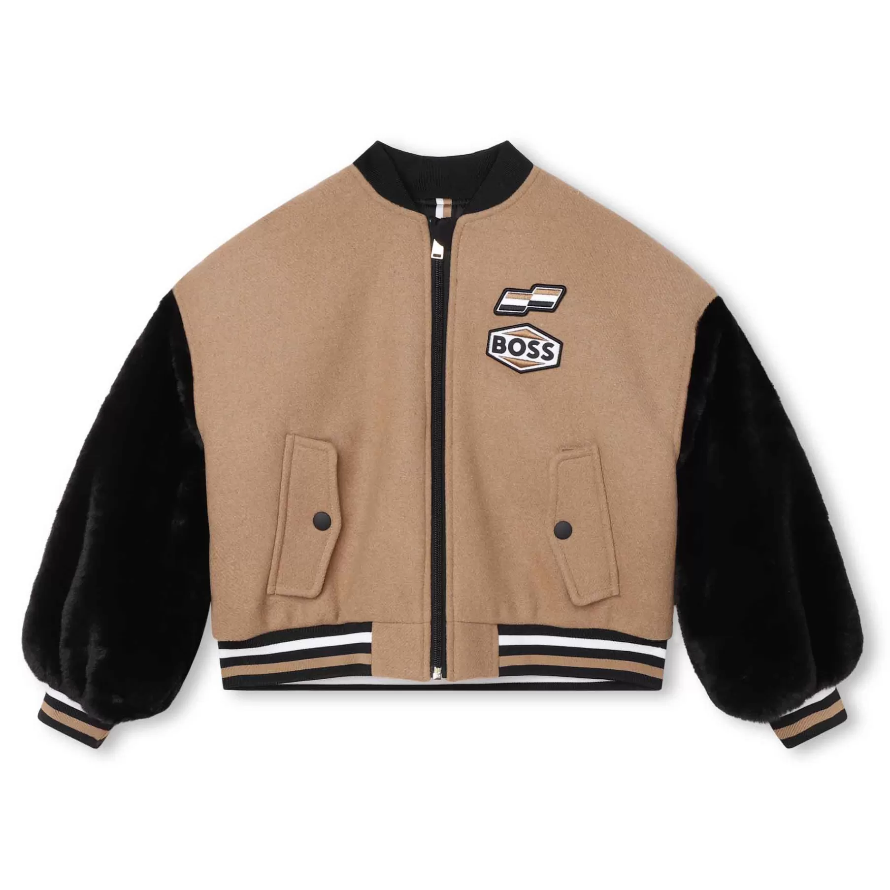 Fille BOSS Blouson Bimatiere Avec Badges
