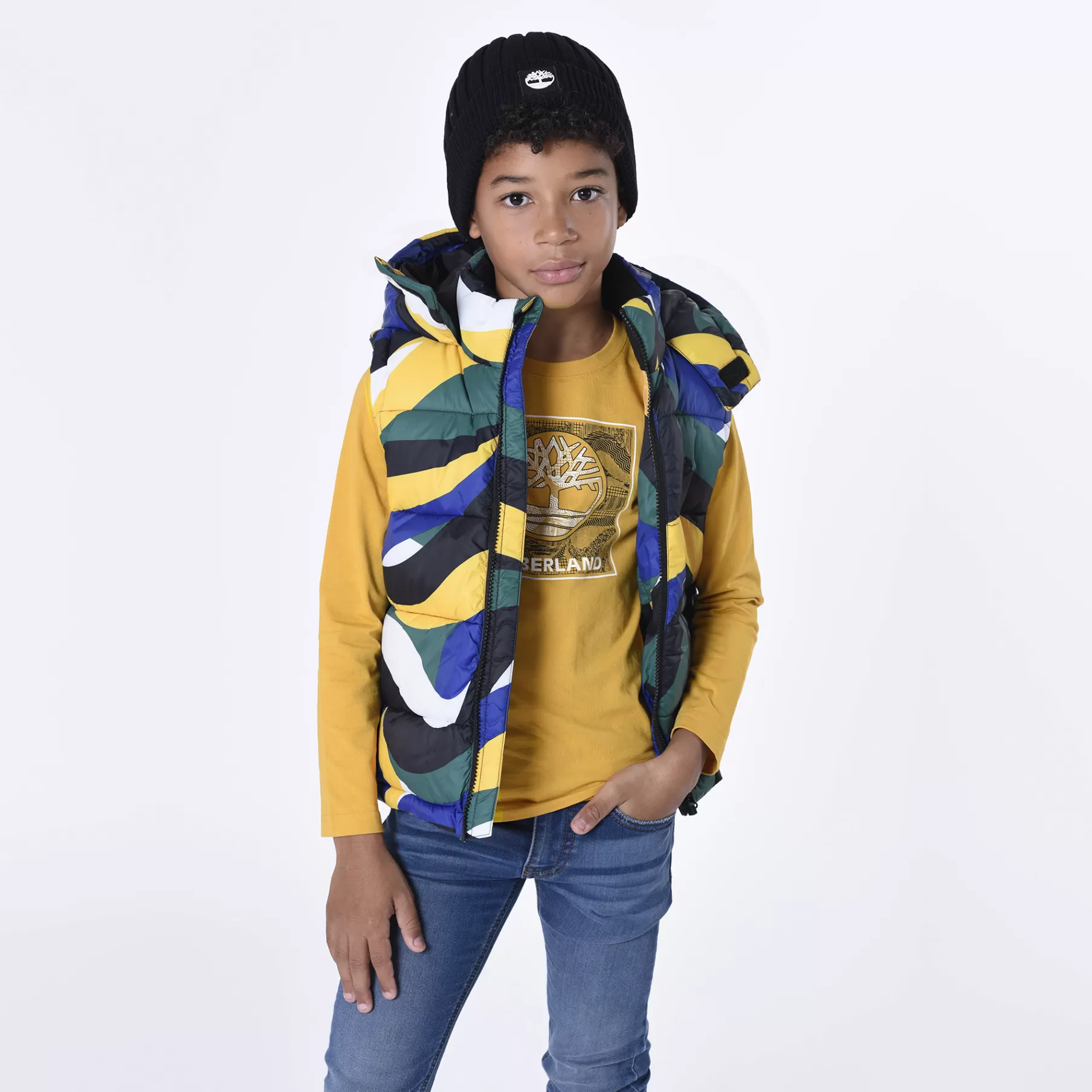 Garçon TIMBERLAND Bonnet En Coton Avec Etiquette