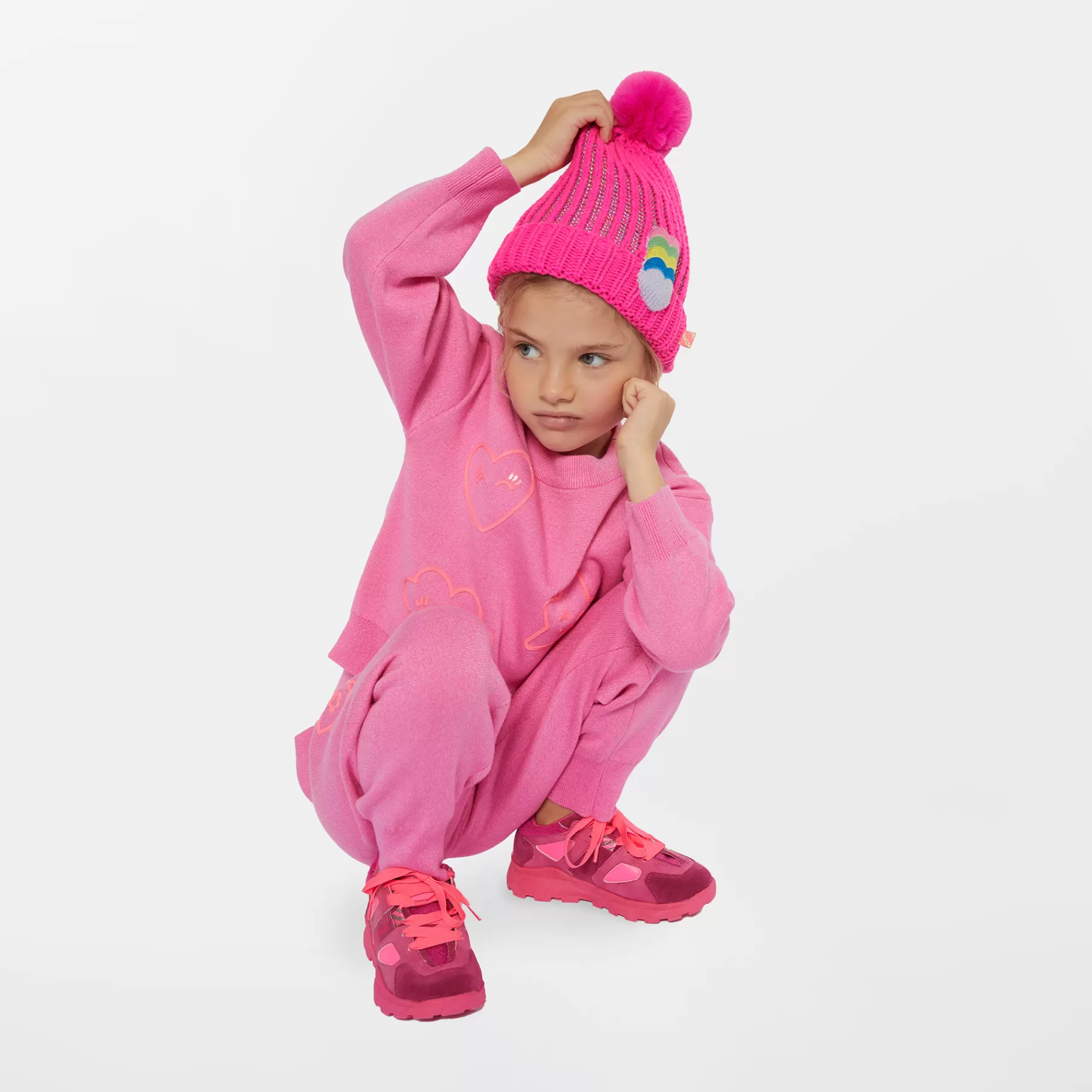 Fille BILLIEBLUSH Bonnet Raye Avec Coeurs