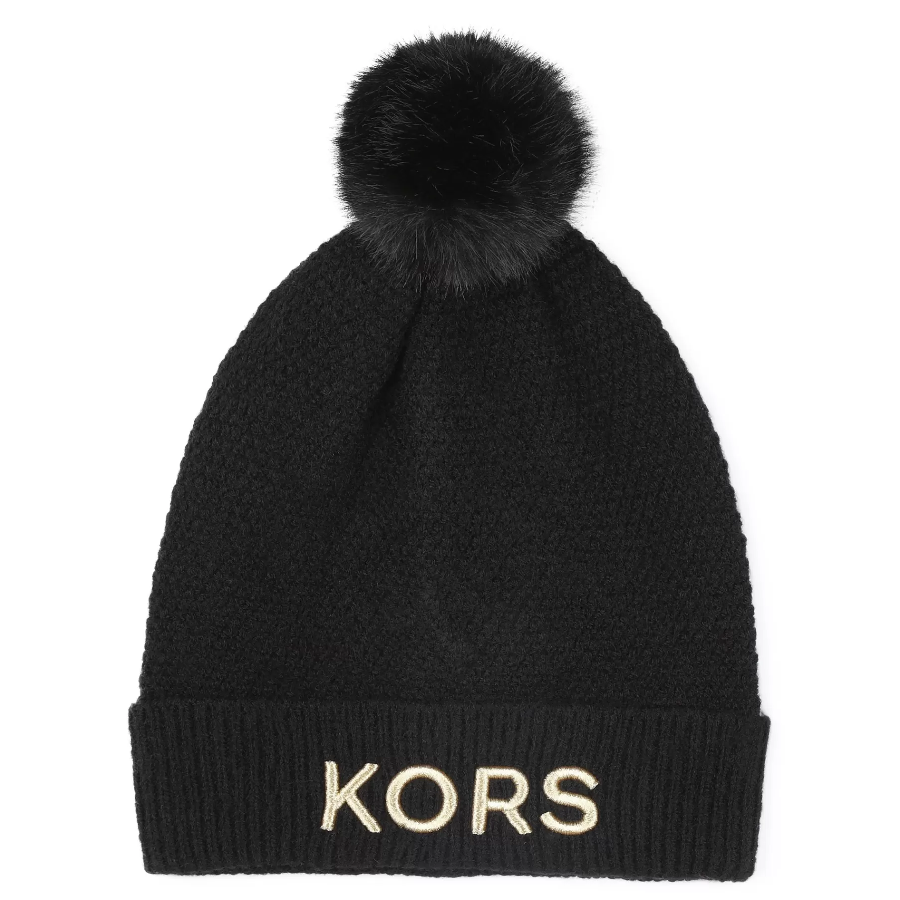 Fille MICHAEL KORS Bonnet Tricot Brode A Pompon