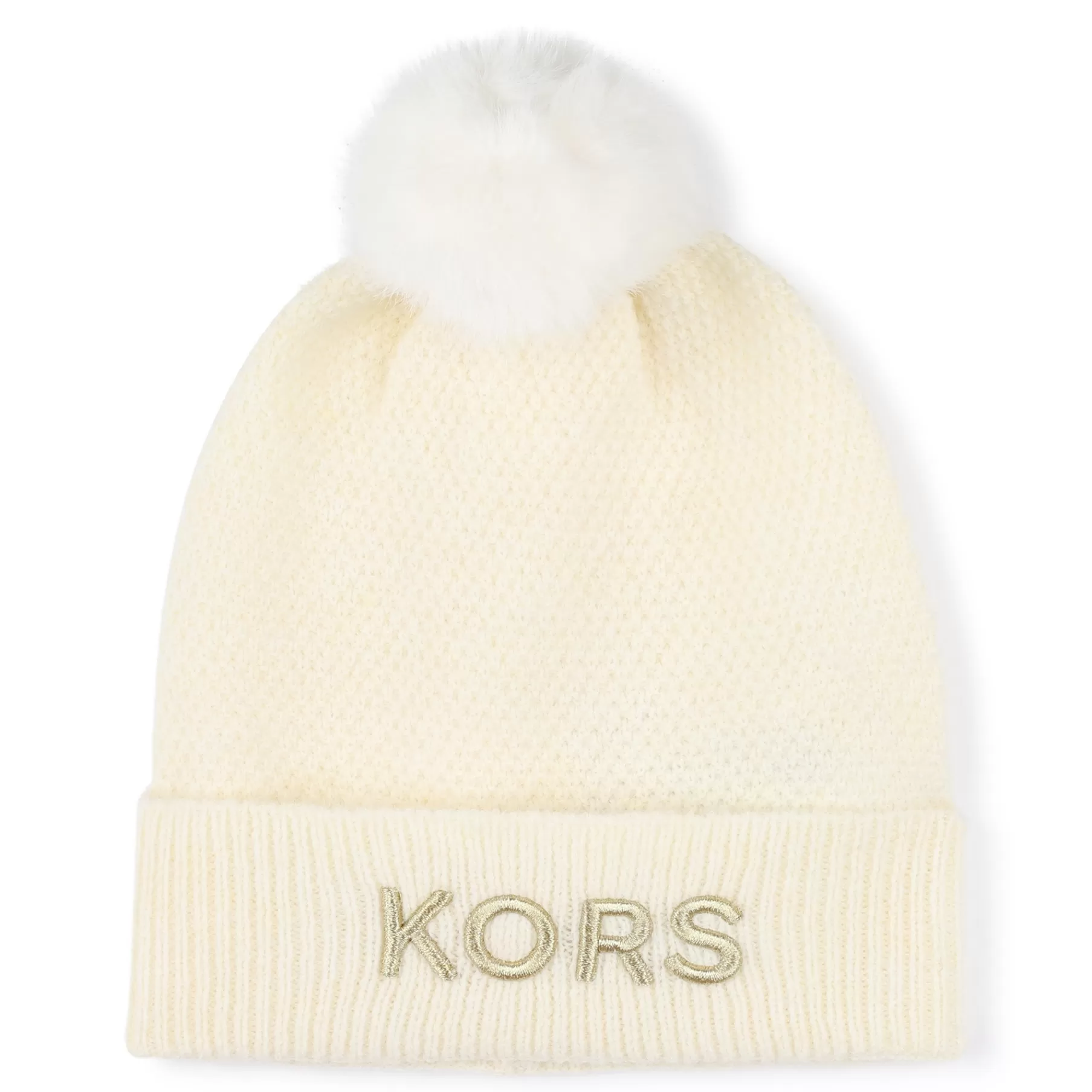 Fille MICHAEL KORS Bonnet Tricot Brode A Pompon