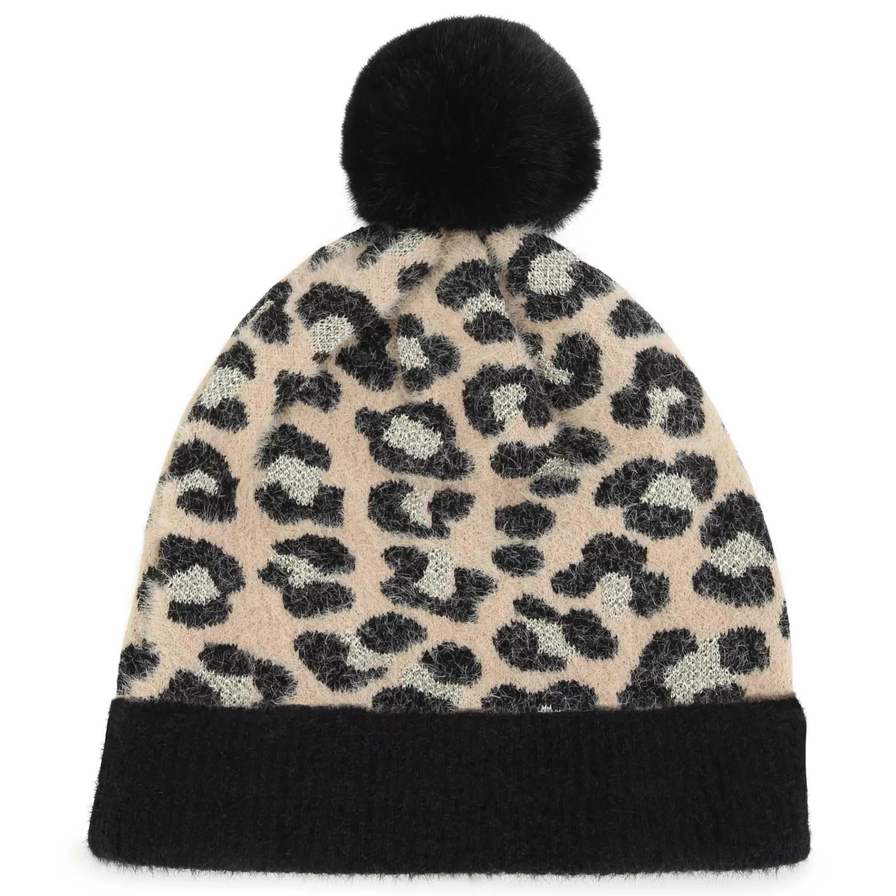 Fille MICHAEL KORS Bonnet Tricot Leopard A Pompon