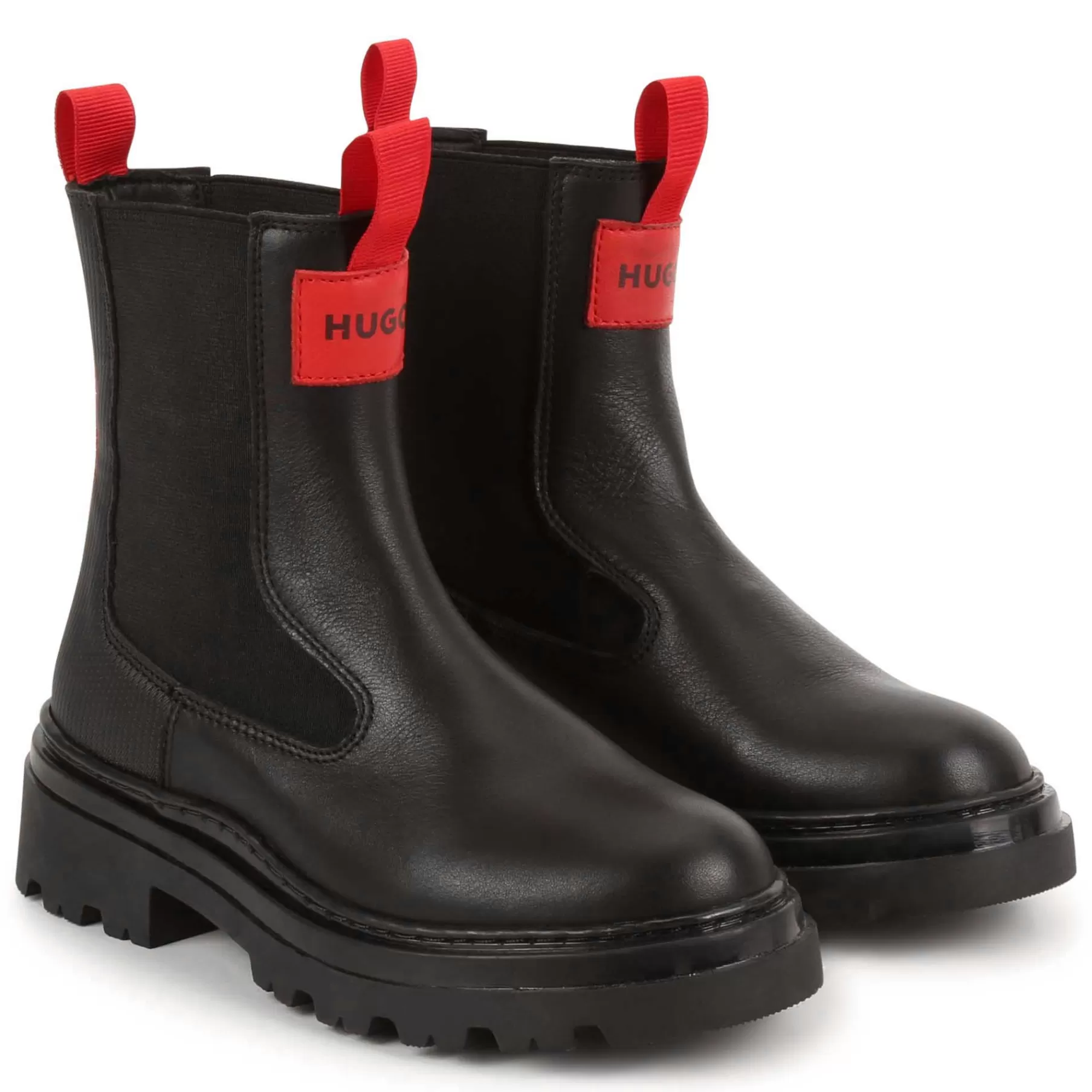 Fille HUGO Bottines En Cuir A Elastiques
