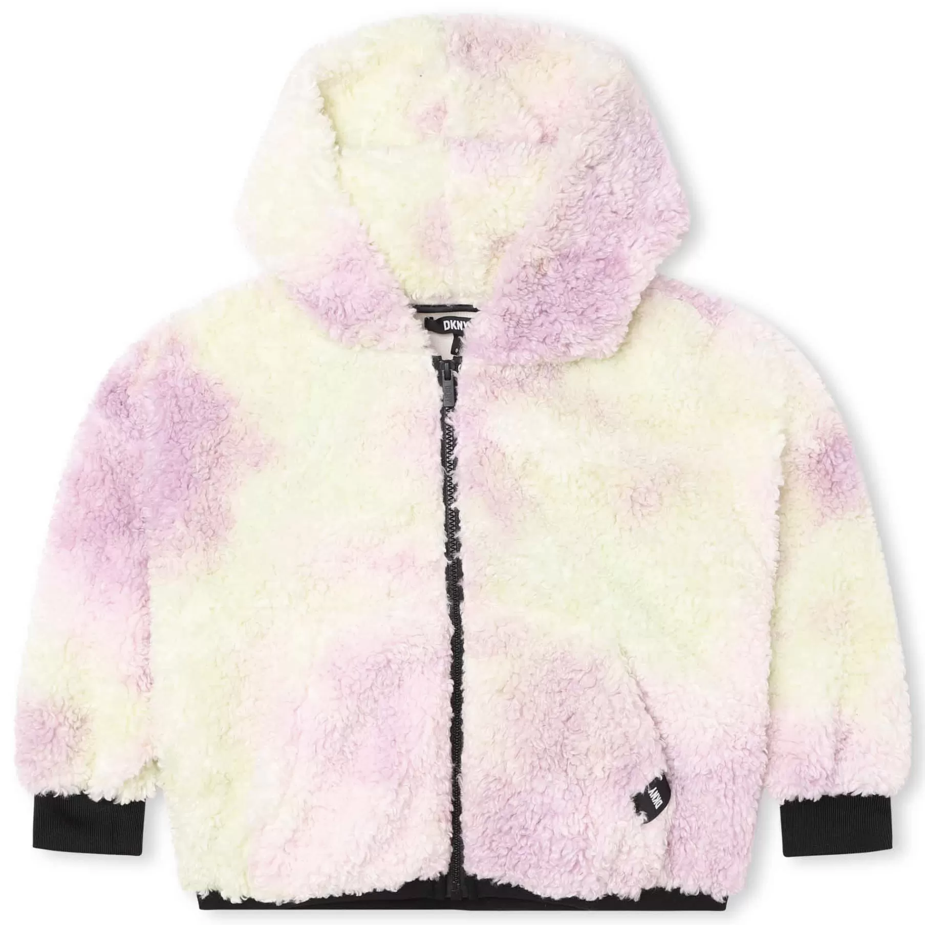 Fille DKNY Cardigan A Capuche Moutonnee