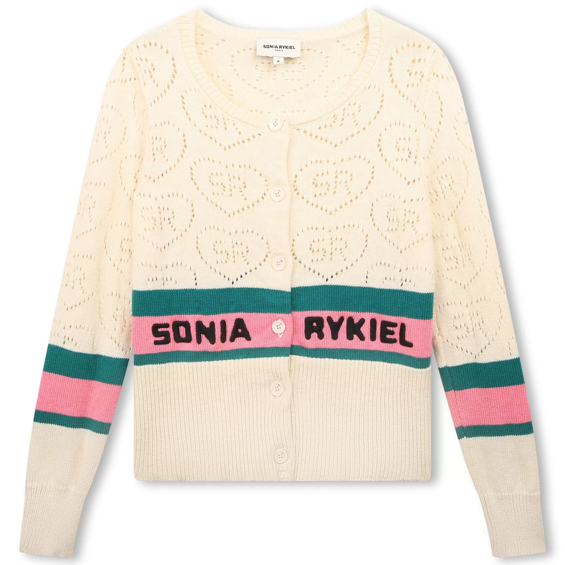Fille SONIA RYKIEL Cardigan A Motifs Ajoures