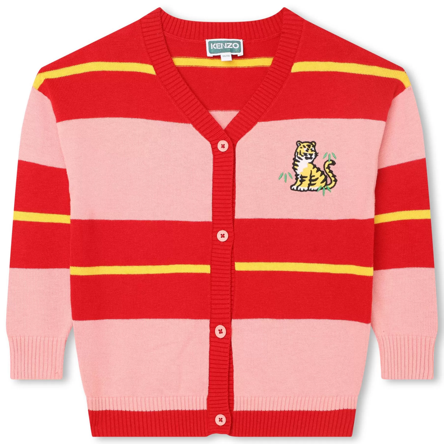 Fille KENZO KIDS Cardigan Coton En Tricot Brode