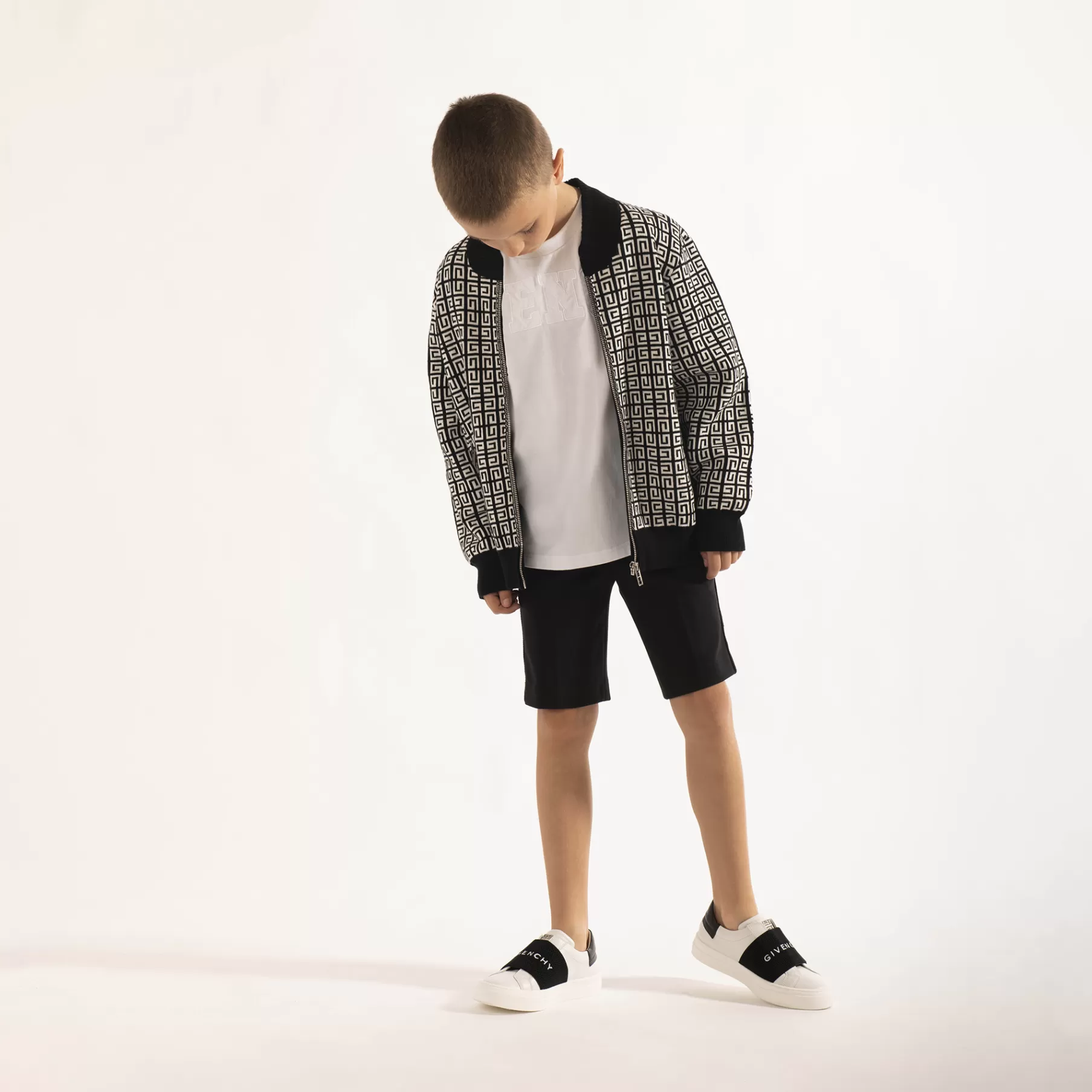 Garçon GIVENCHY Cardigan En Tricot Jacquard