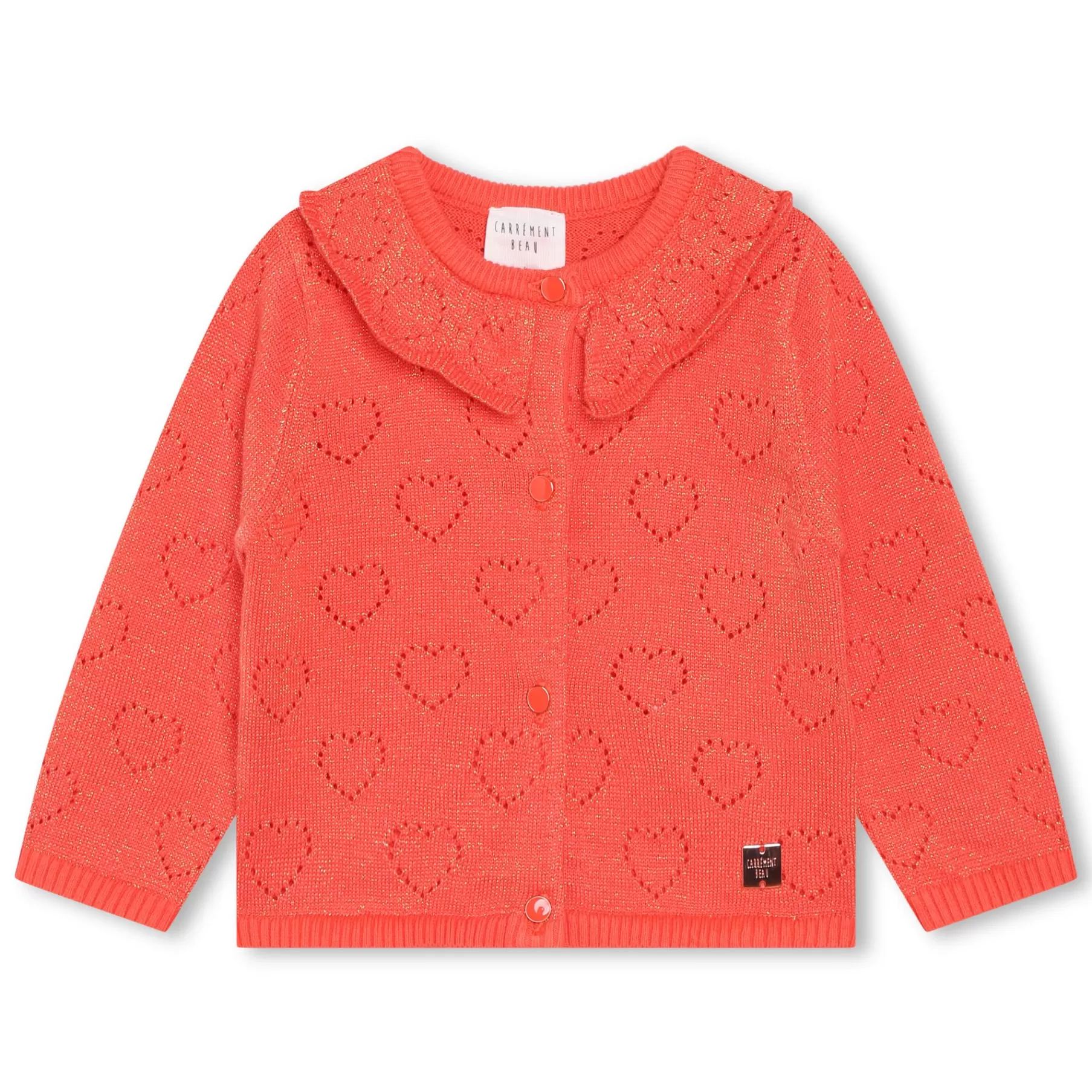 Fille CARREMENT BEAU Cardigan En Tricot Motif Coeur