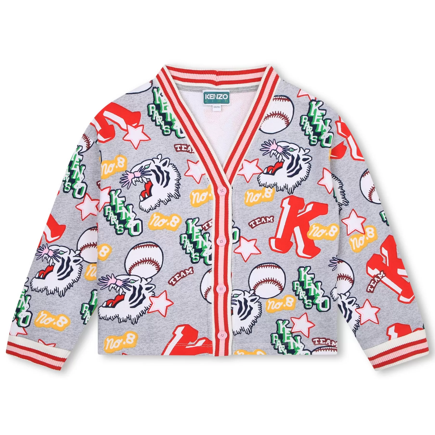 Fille KENZO KIDS Cardigan Molletonne A Motifs