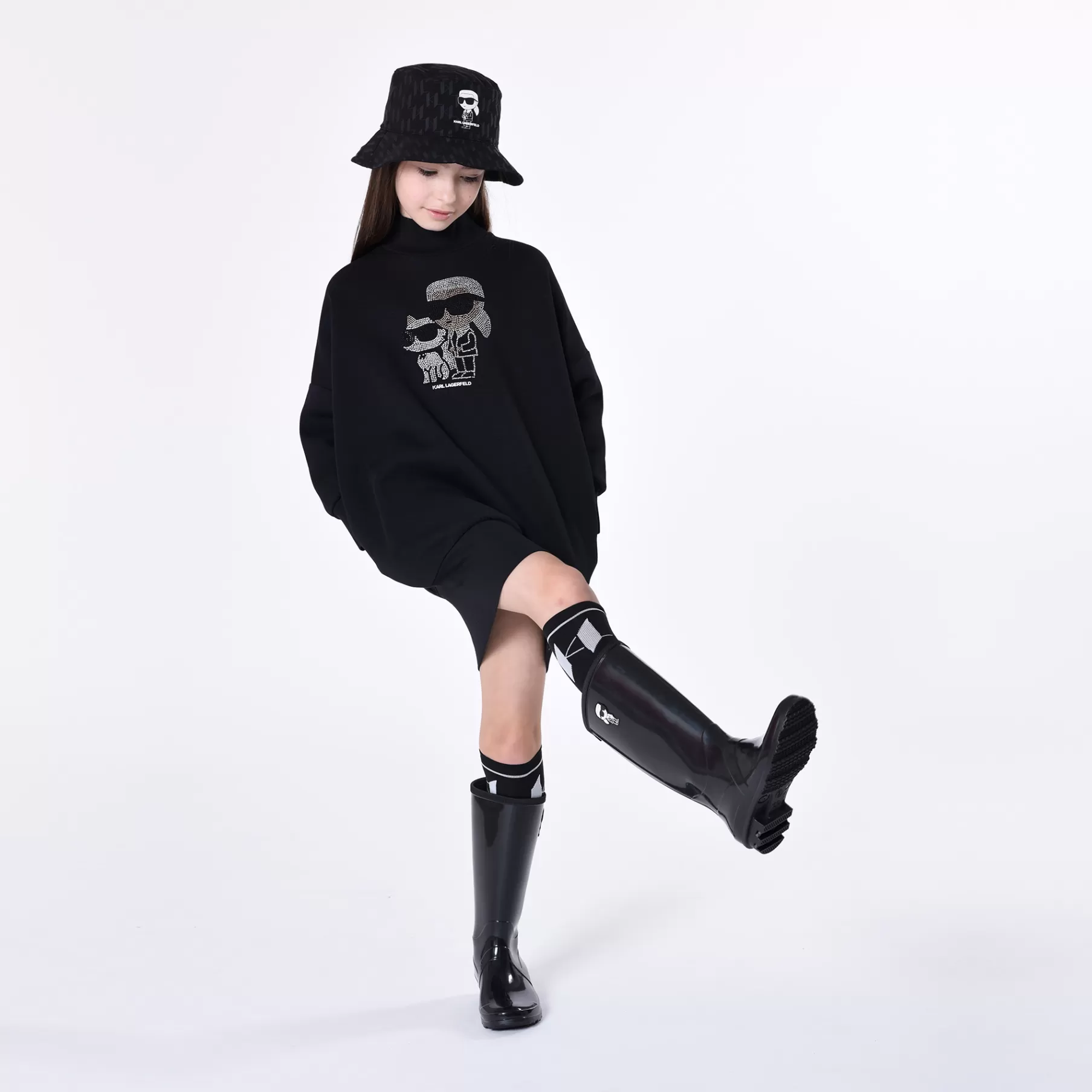 Fille KARL LAGERFELD KIDS Chaussettes Hautes Avec Logo