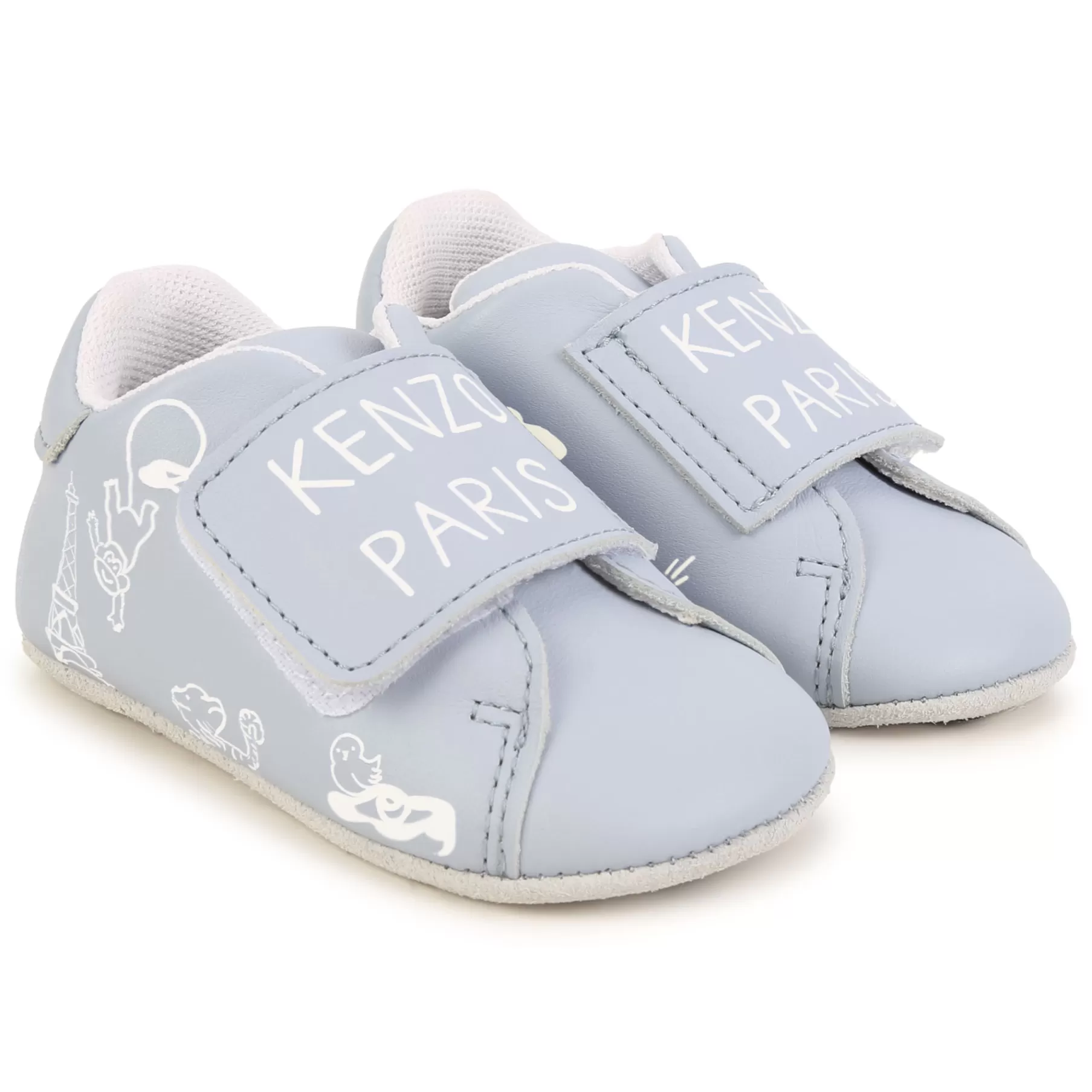 Fille KENZO KIDS Chaussons En Cuir A Scratch