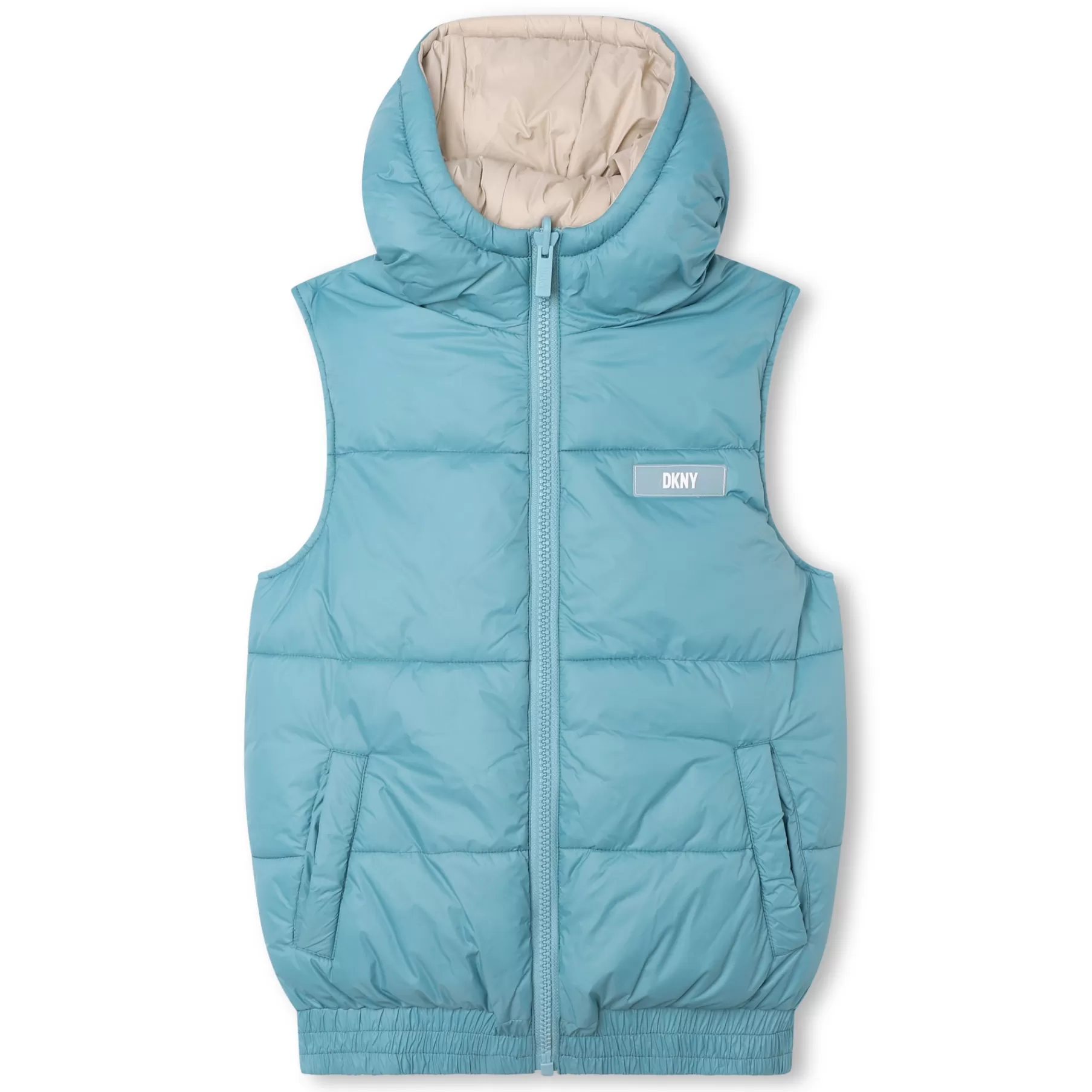 Fille DKNY Doudoune Sans Manche A Capuche