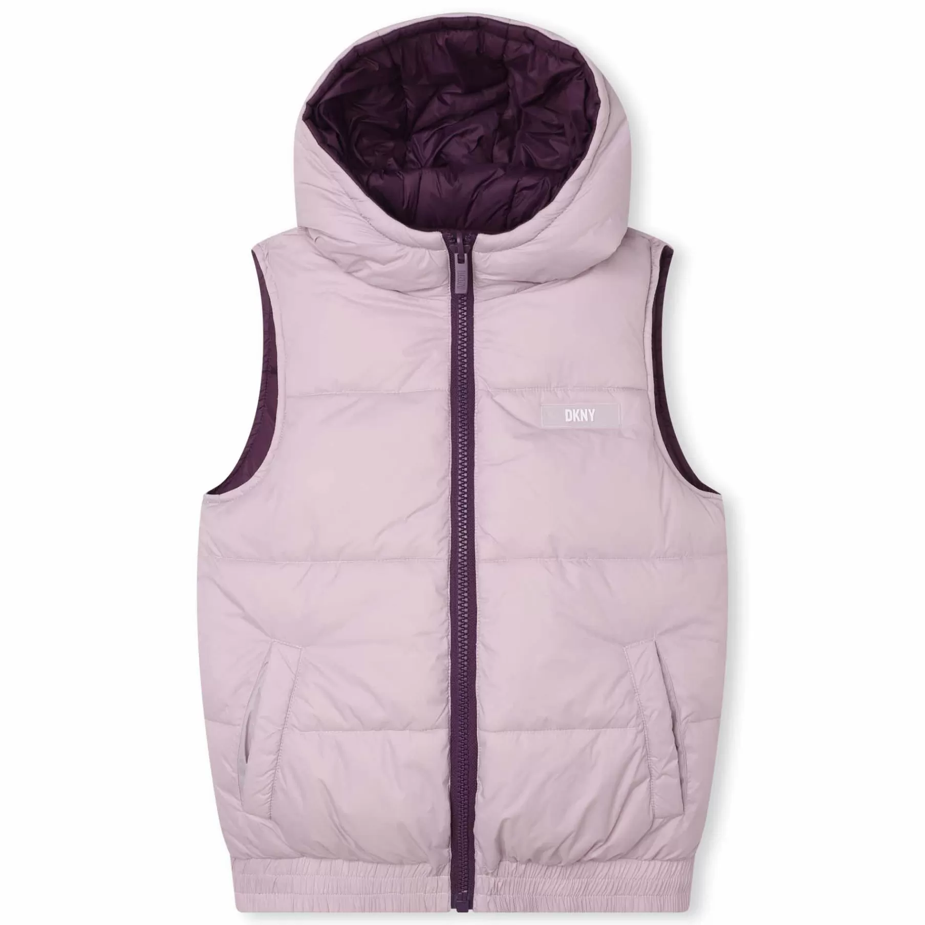 Fille DKNY Doudoune Sans Manche A Capuche