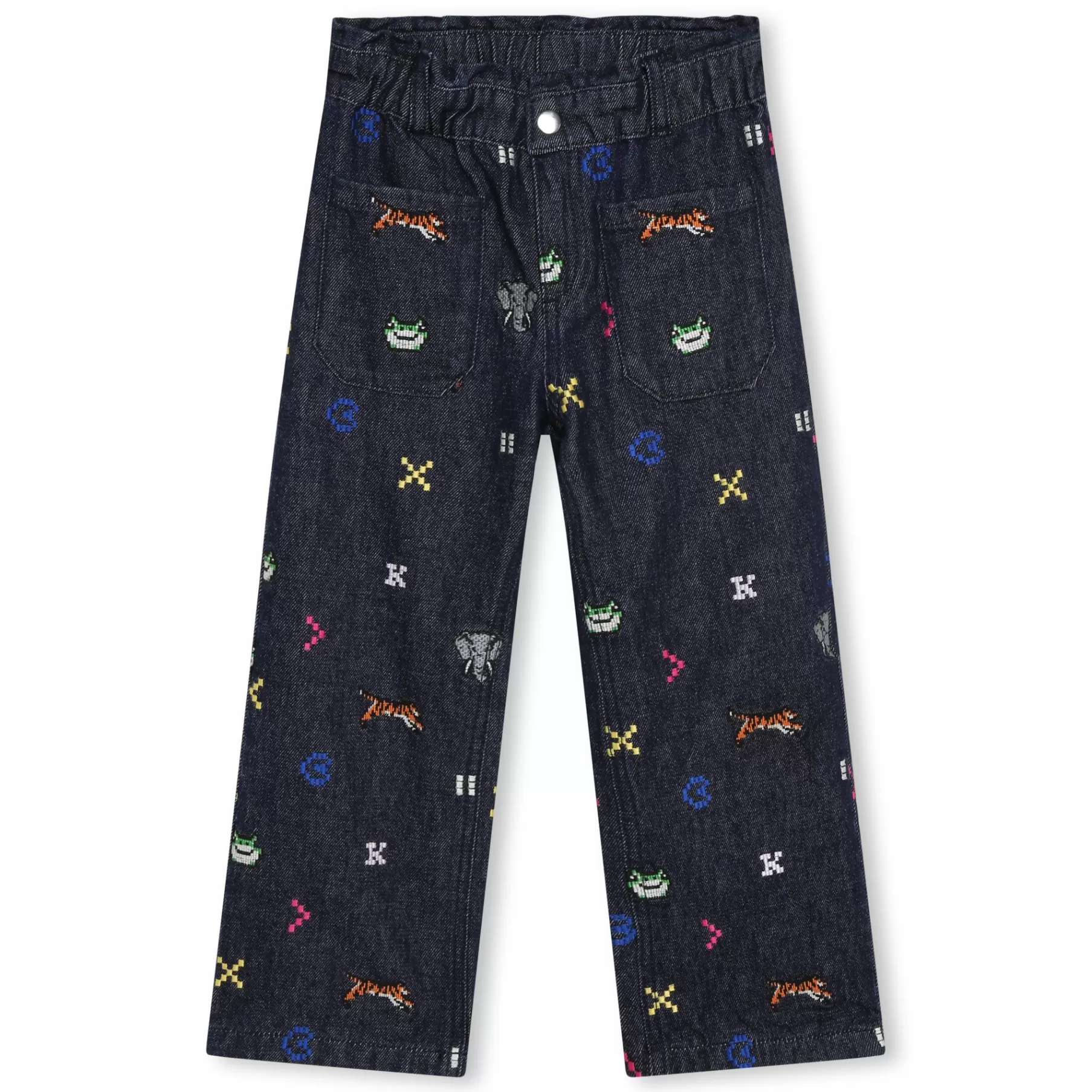 Fille KENZO KIDS Jean Brode Taille Ajustable