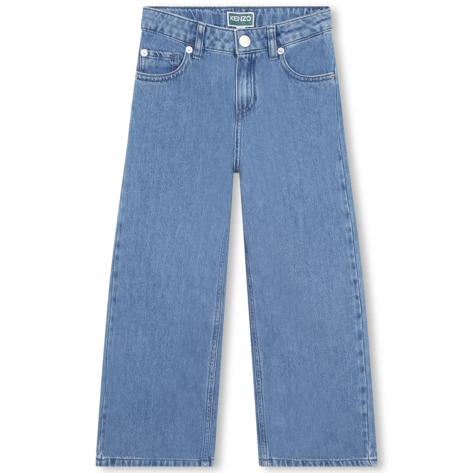 Fille KENZO KIDS Jean En Coton Poche Brodee